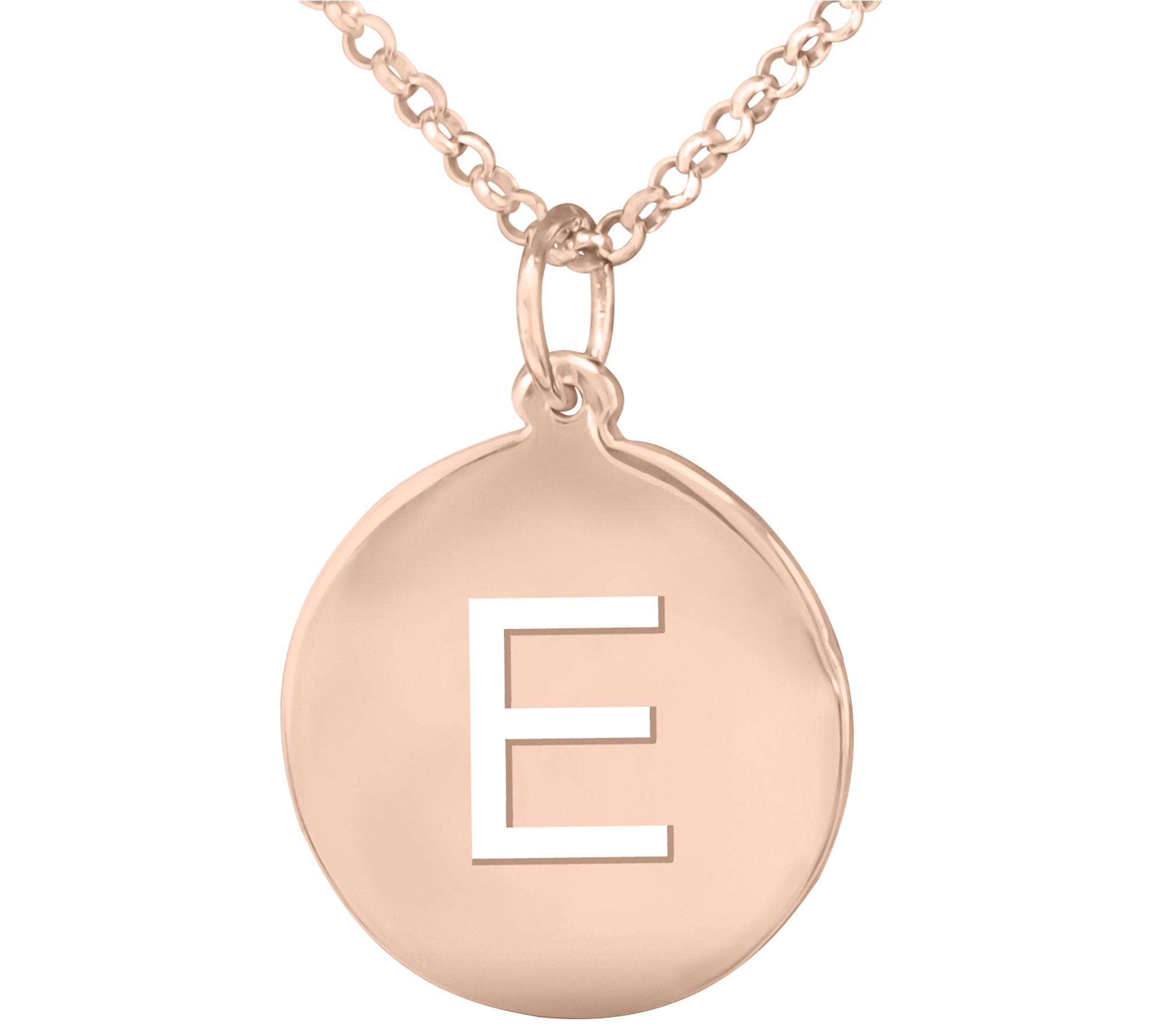 14K Rose Gold-Plated Personalized Initial Pendant