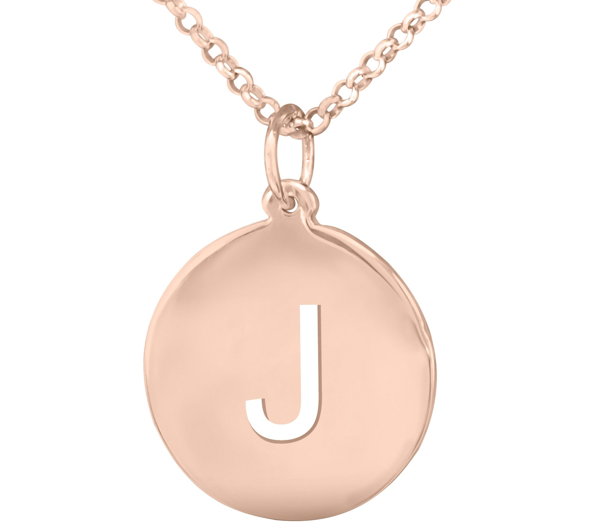 14K Rose Gold-Plated Personalized Initial Pendant