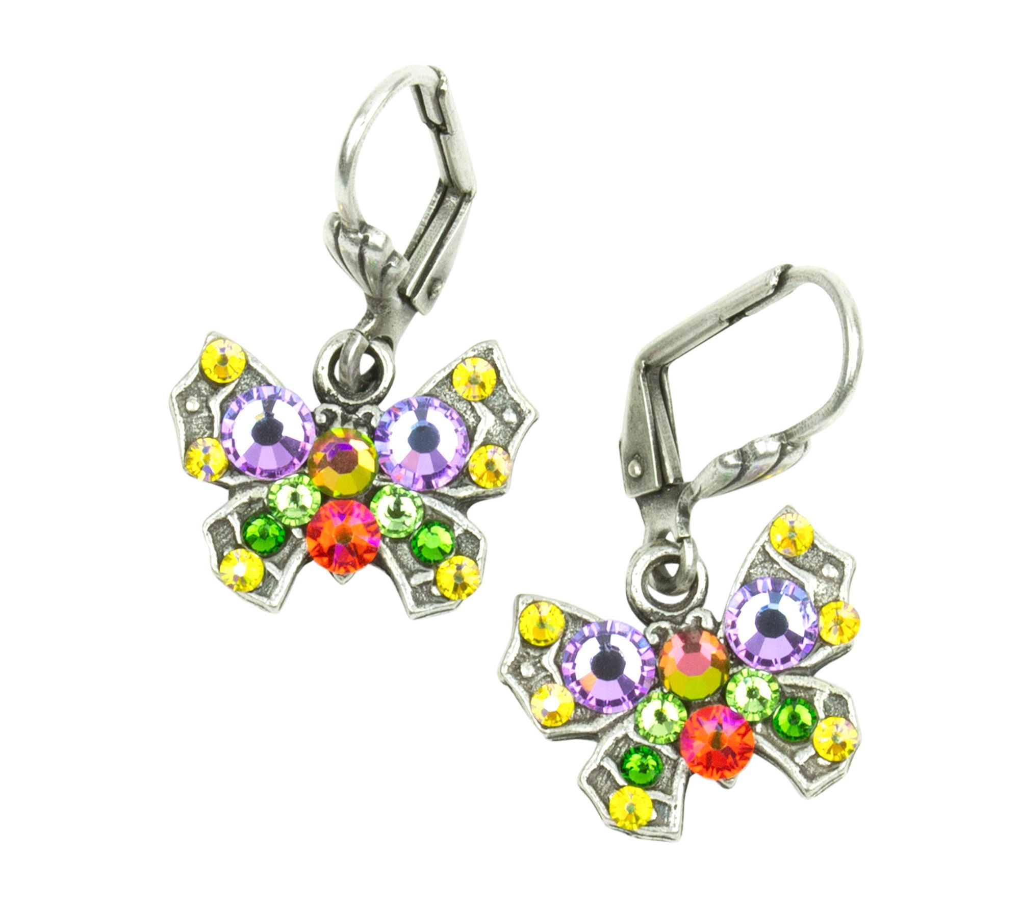 Anne Koplik Multi Butterfly Dangle Earrings