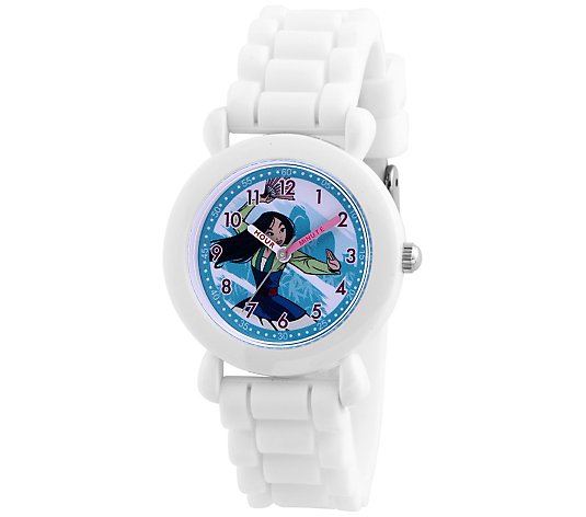 Disney Princess Mulan Girls' White Strap Watch