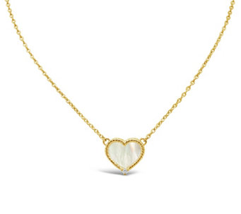 Judith Classic 14K Gold Gemstone Heart Necklace - J489107