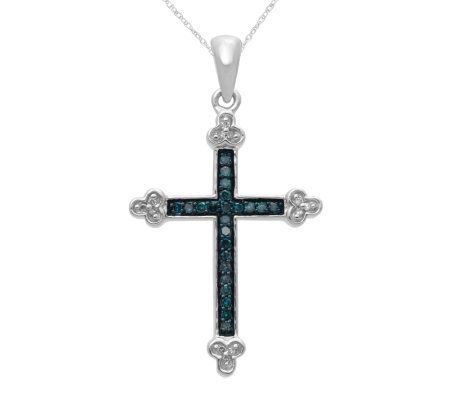 Qvc diamond deals cross necklace