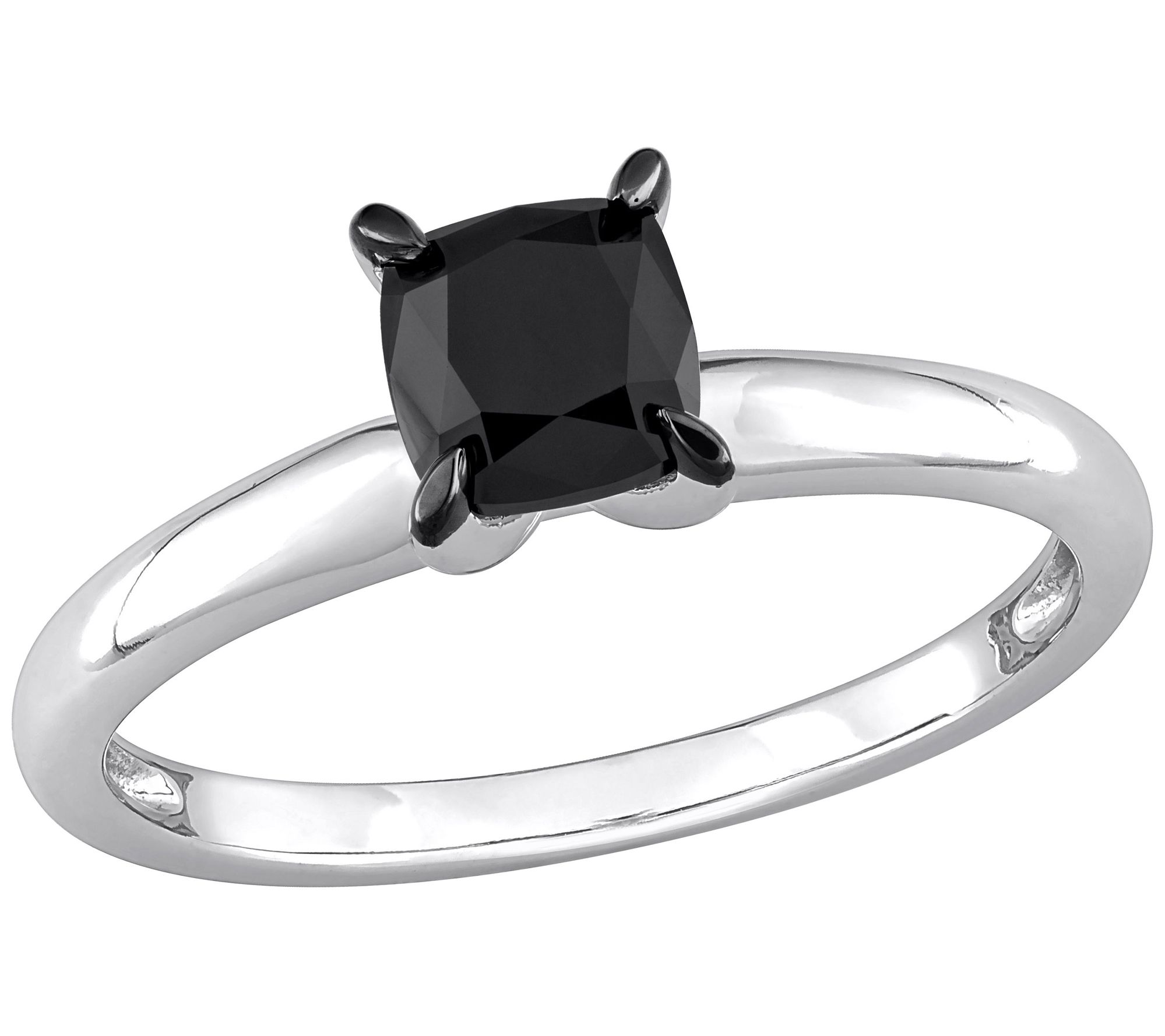 Affinity 1.00 cttw Black Diamond Ring, 14K Whit e Gold