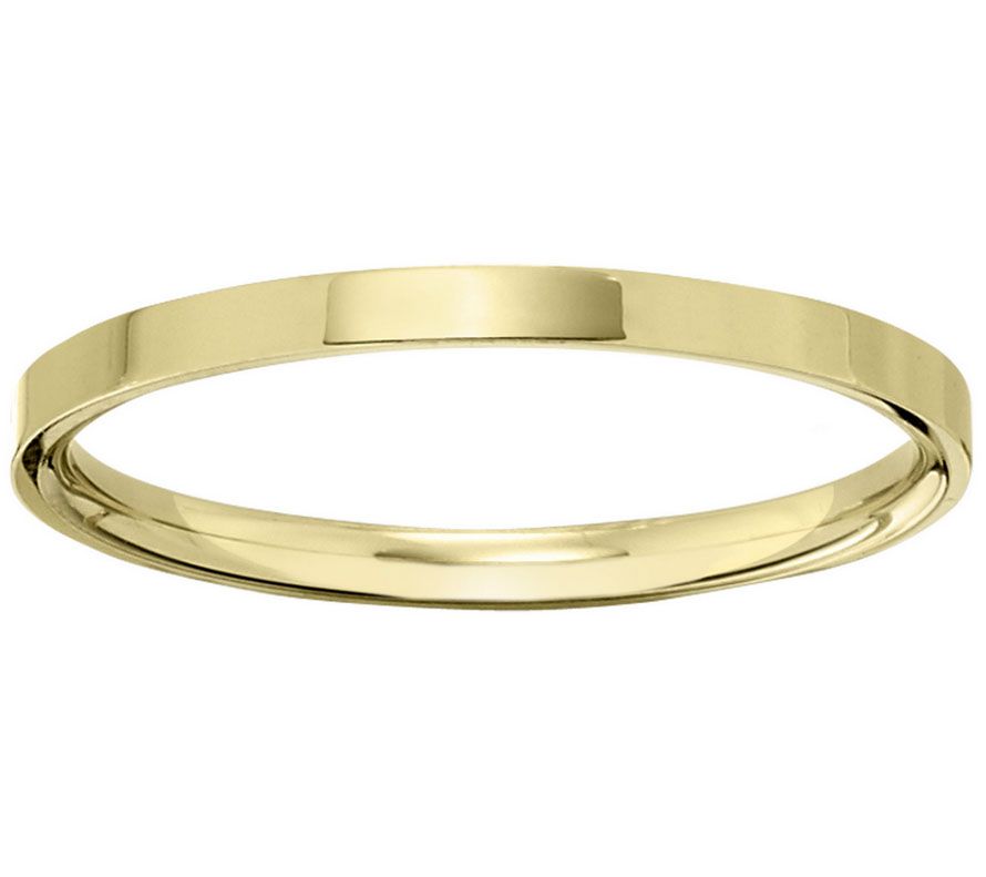 Women's 18K Yellow Gold 2.5mm Flat Wedding Band