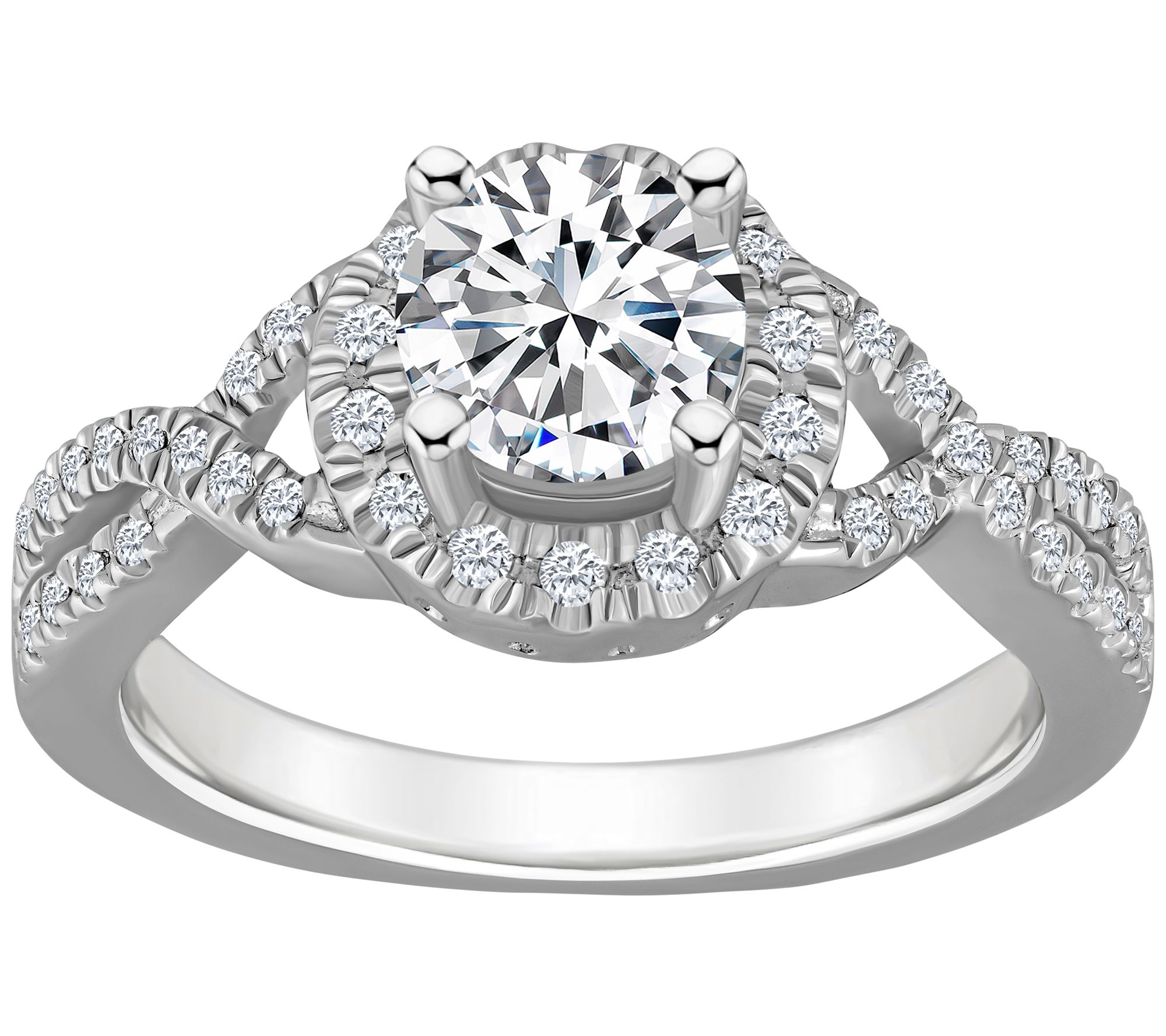 Affinity 1.25 cttw Diamond Halo Engagement Ring , 14K Gold