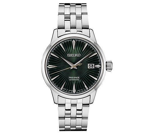 Seiko Men's Presage Automatic Stainless Green Dial Watch