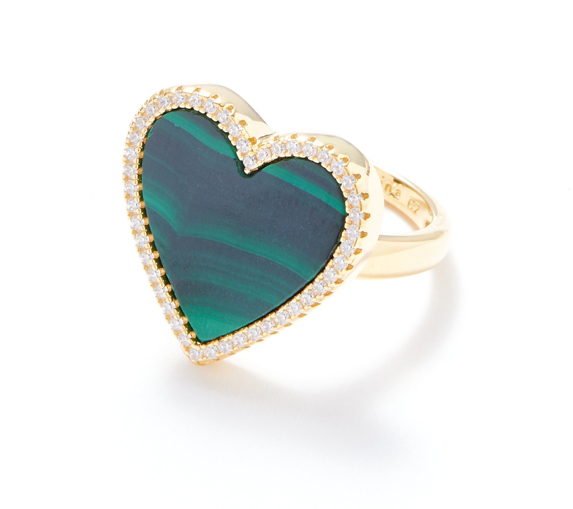 Diamonique x Jennifer Miller Gemstone Heart Ring, Sterling Silver - QVC.com