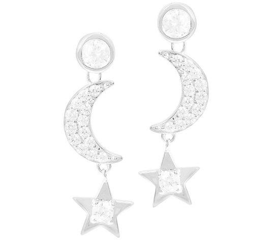 Louis Dell'Olio Sterling Silver Star & Moon Earrings