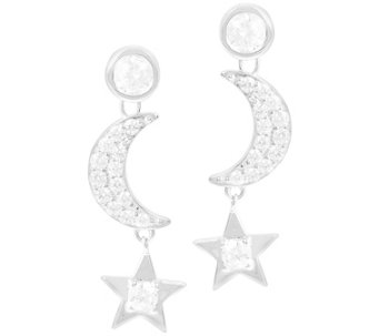 Louis Dell'Olio Sterling Silver Star & Moon Earrings