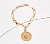 EternaGold Paperclip Chain Coin Bracelet, 14K Gold, 2.4-2.6g