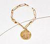 EternaGold Paperclip Chain Coin Bracelet, 14K Gold, 2.4-2.6g, 1 of 1