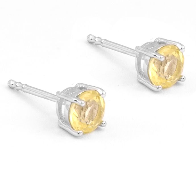 Affinity Gems Lemon Quartz Earrings, Sterling Silver