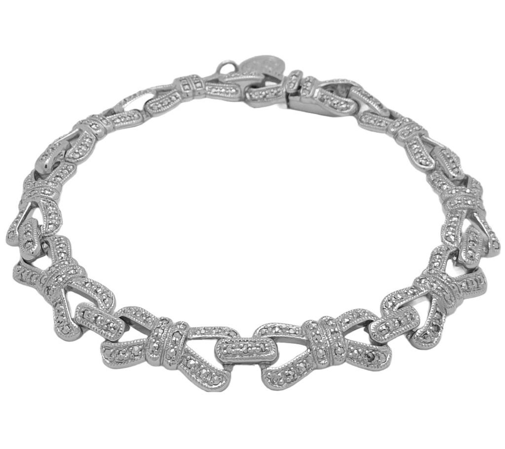 Dallas Prince Designs Sterling Silver Marcasite Link Bracelet
