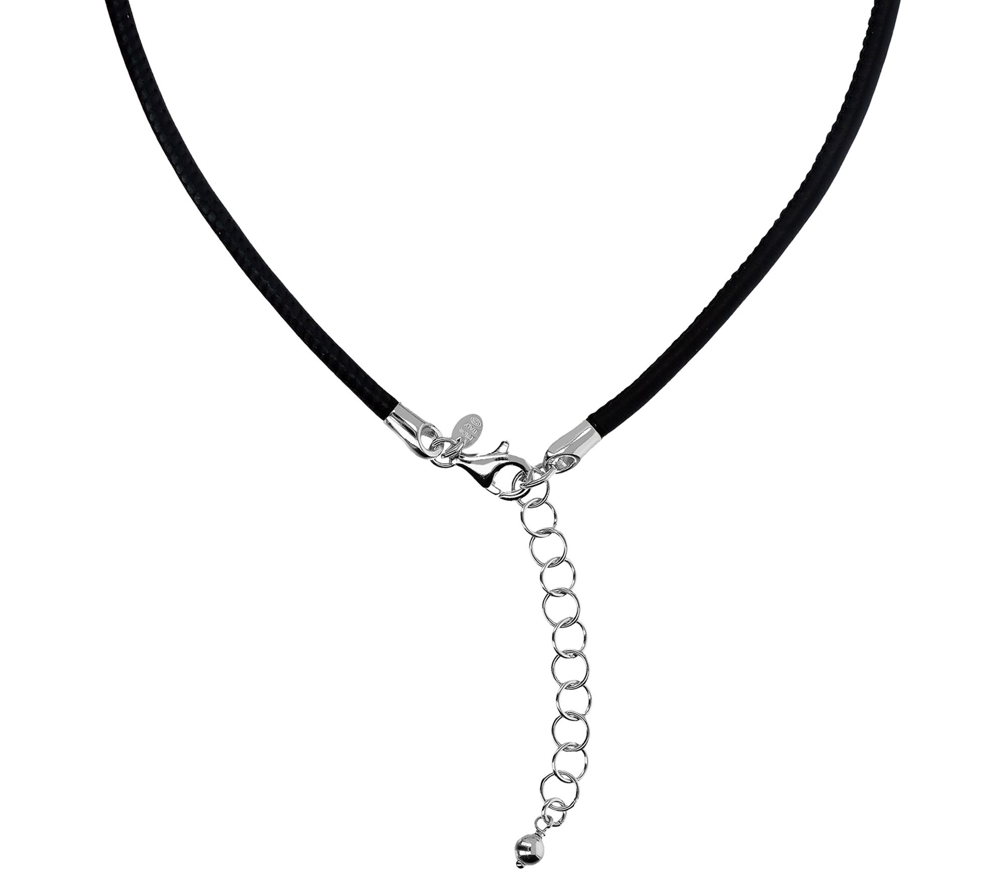 David Markstein Sterling Silver 18" Leather Ne cklace