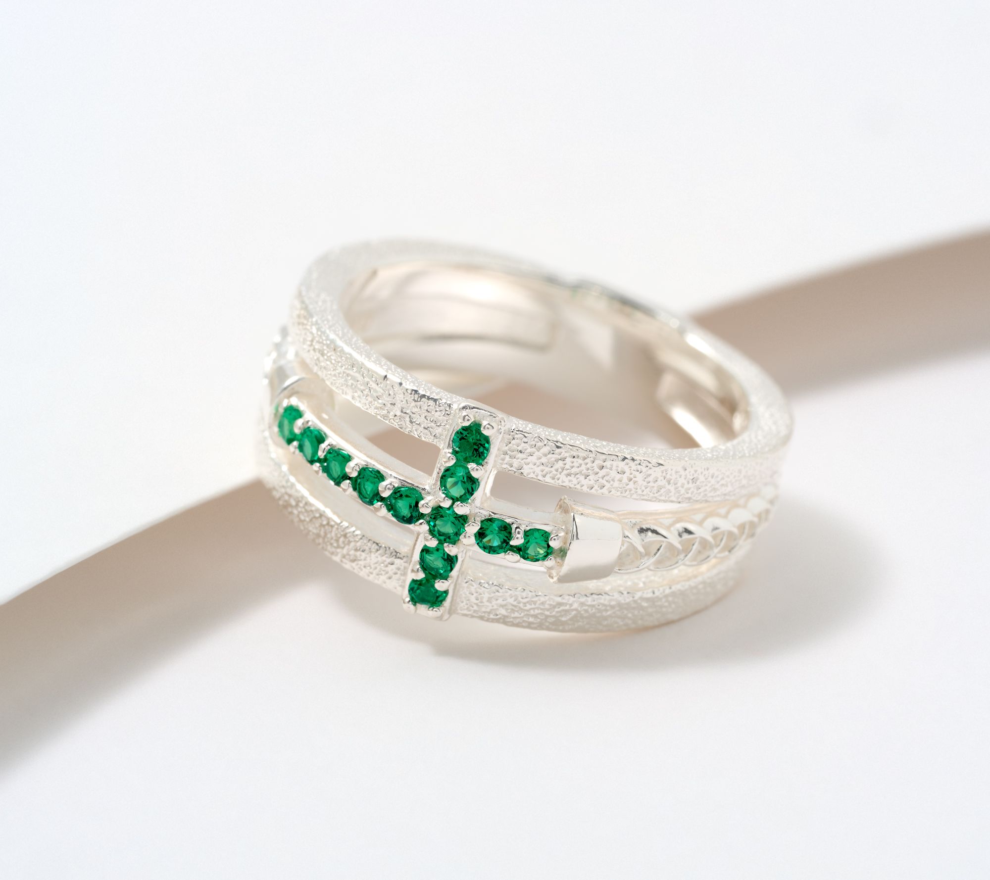 JMH Jewellery Sterling Silver Multi-Strand Cross Ring