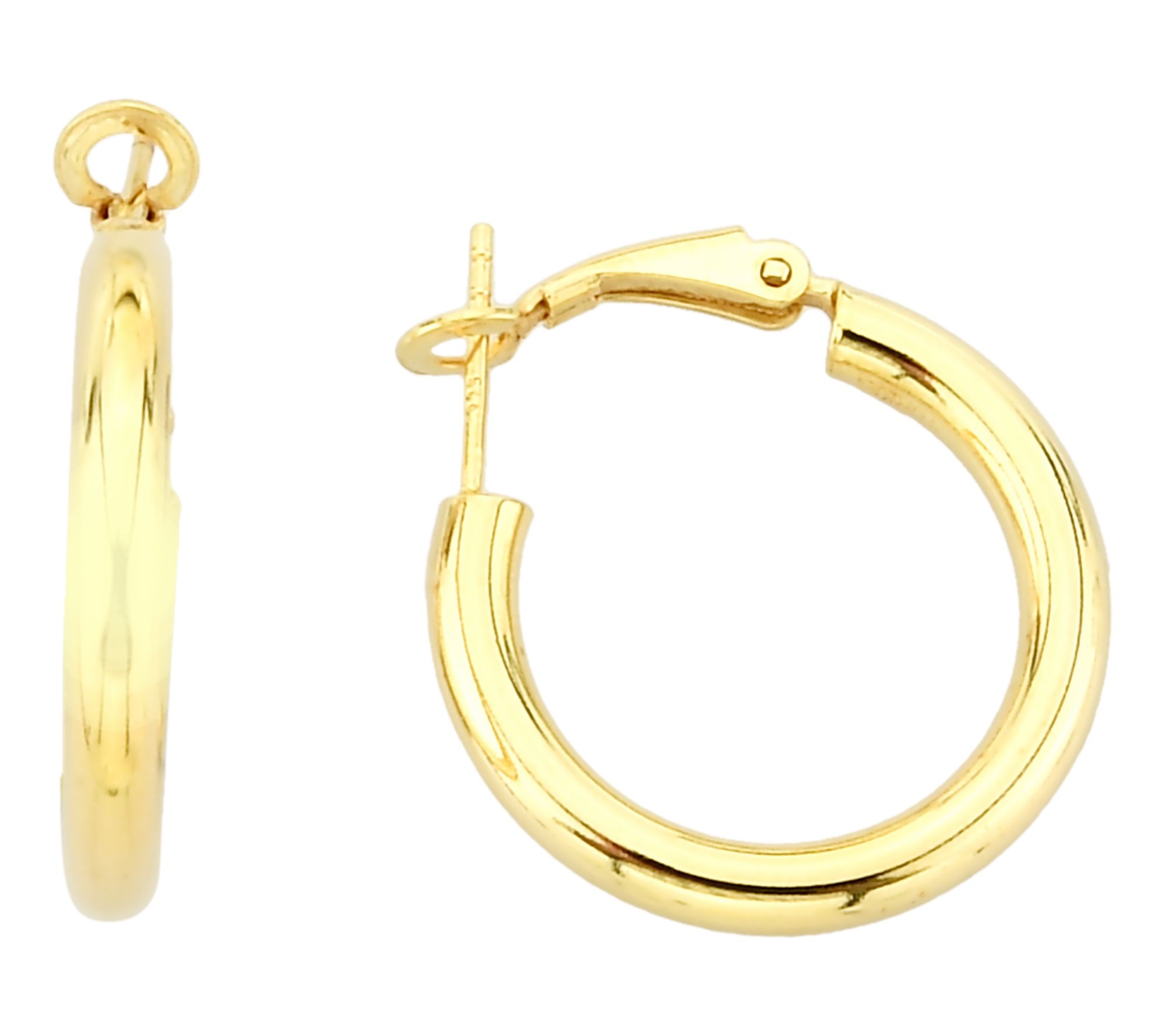 Silver Style 1" Polished Hoop Earrings, Sterl ing