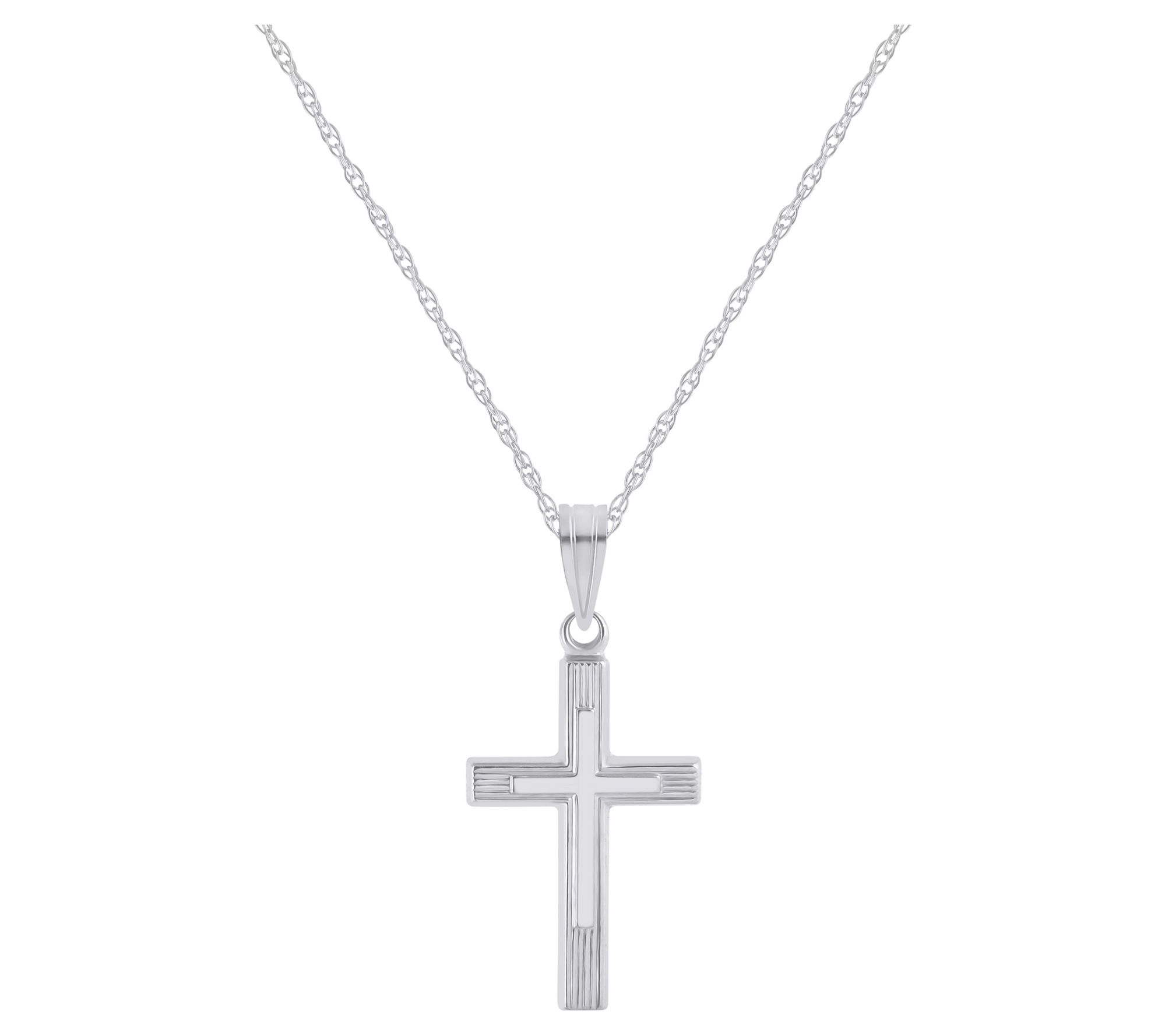 14K Gold Cross Pendant w/ Chain