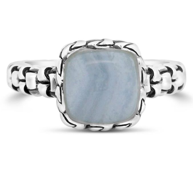 Tiffany Kay Studio Sterling Silver Purl Knit Gemstone Ring