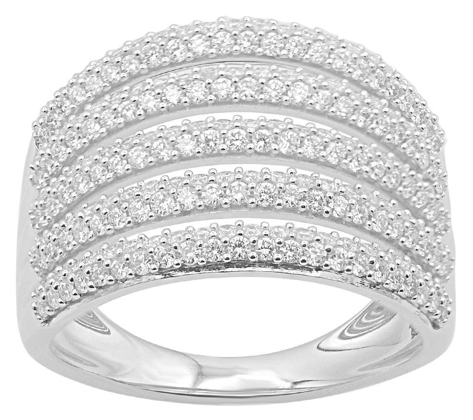 Affinity Diamonds 1.00 cttw Pave Dome Ring, Sterling Silver