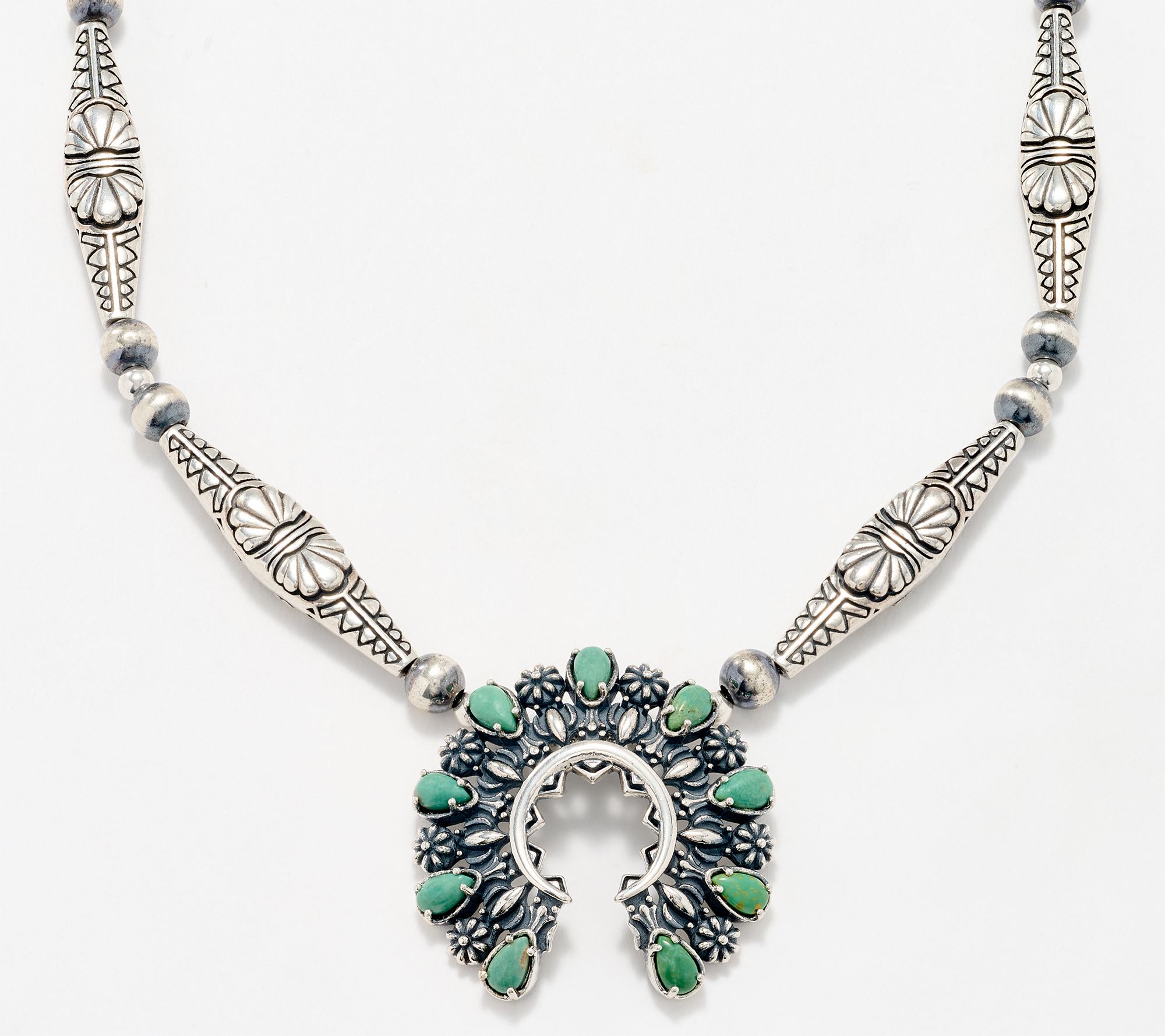 American West Sterling Silver Naja Station Necklace