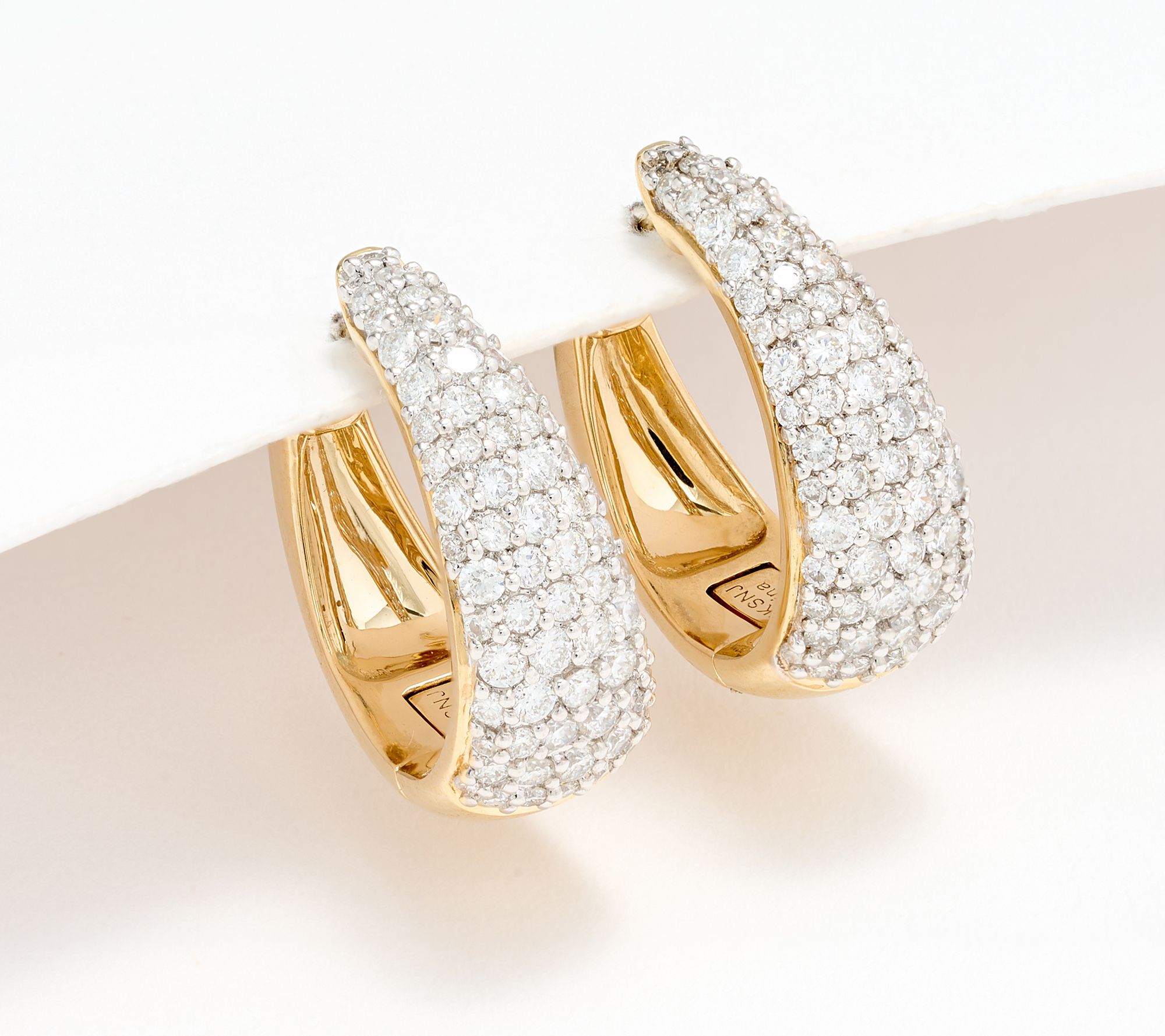 Affinity Diamonds 0.75 cttw Graduated Hoops, 14K Gold