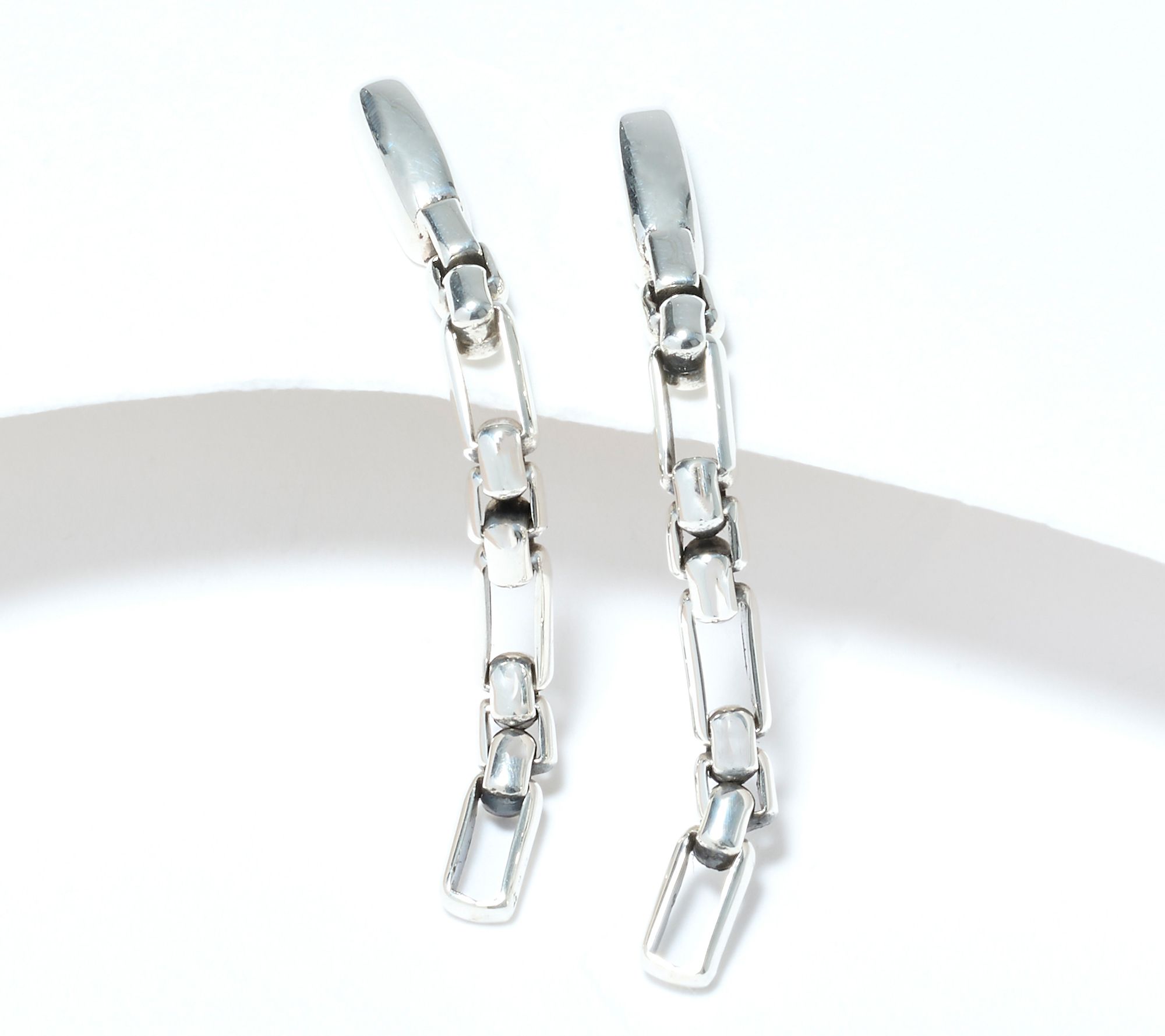 Christian James by Scott Grimes Sterling 3x1 Luciano 1-1/2' Drop Earrings