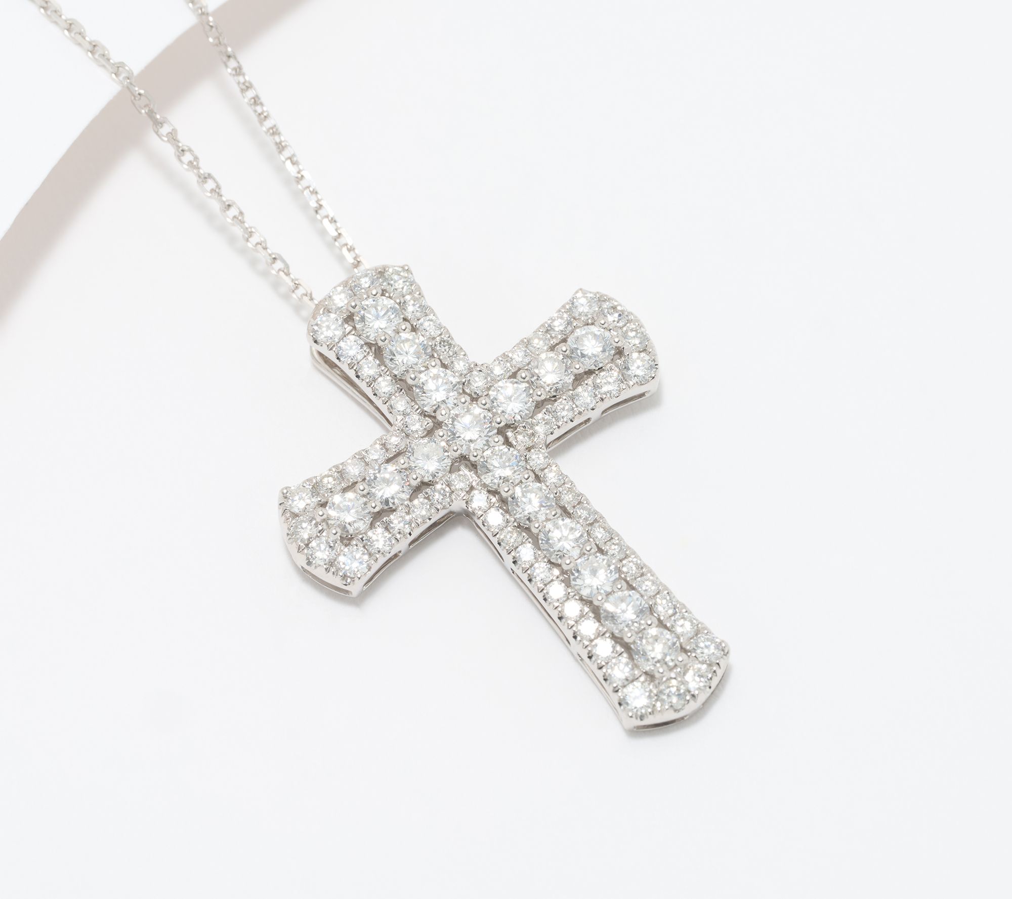 Affinity Diamonds 1.65 cttw White Diamond Cross Necklace, 14K