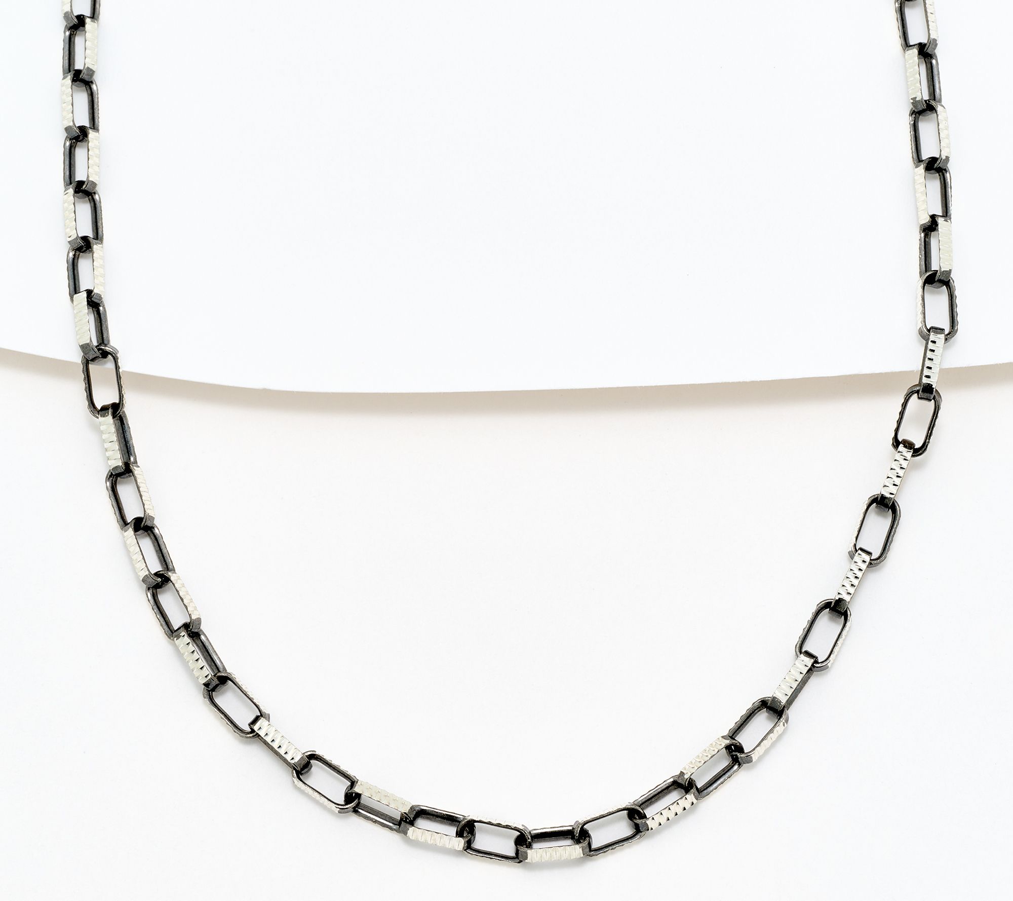 "As Is" David Markstein Sterl Premiere Luxe Paperclip 18" Necklace