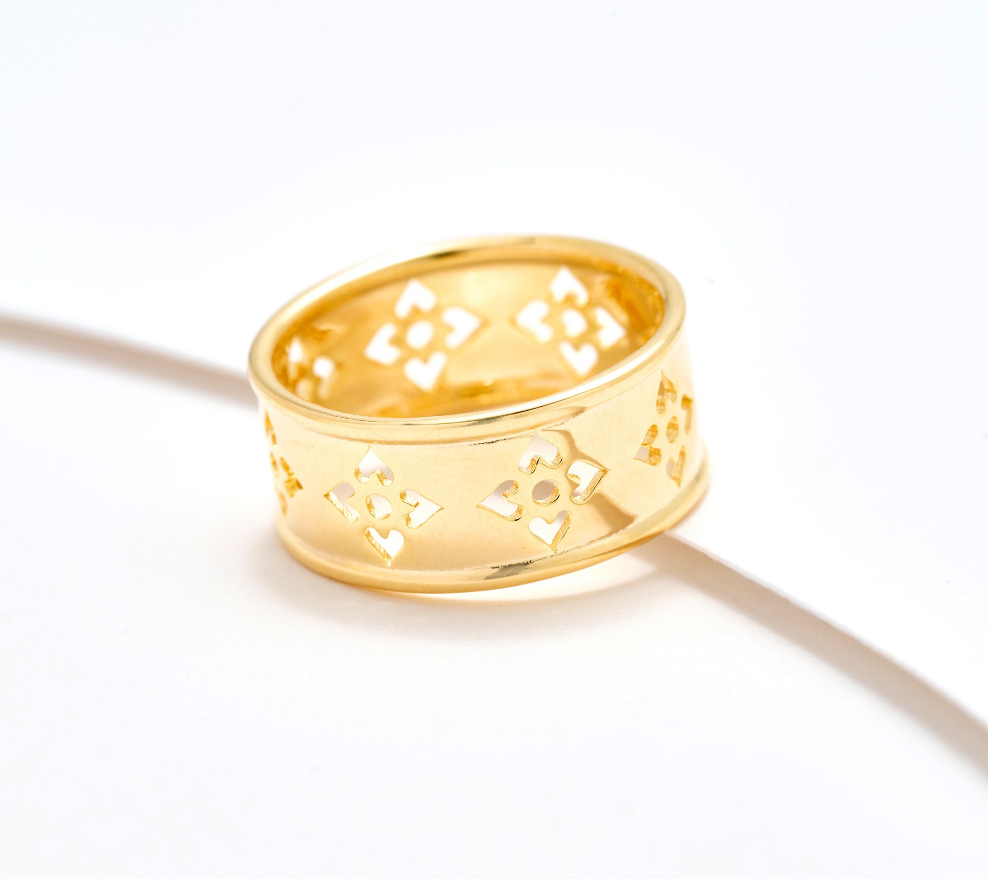 "As Is" UltraFine 950 Silver Flower Motif Band Ring