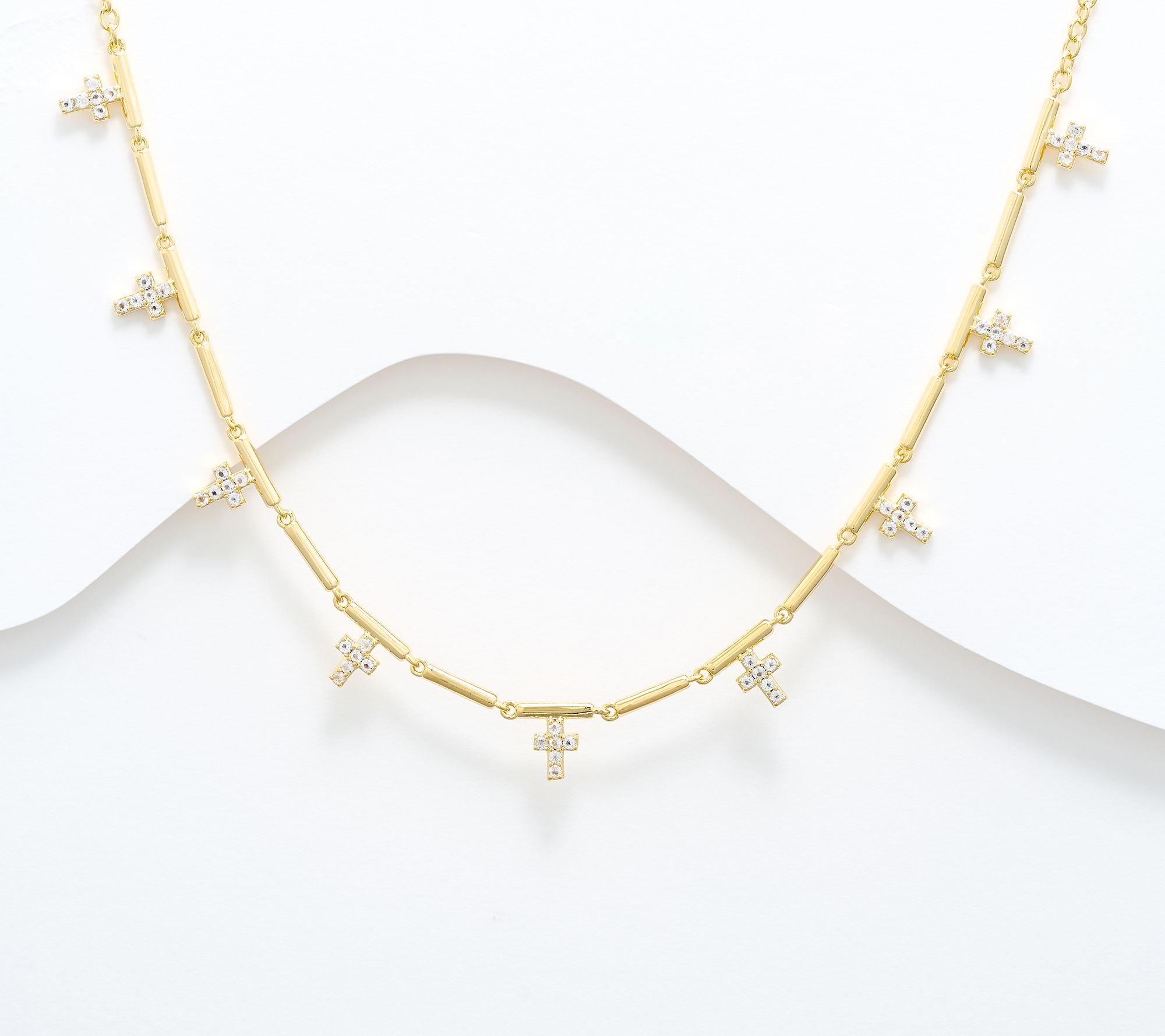 David Markstein Bronze Elevated Premier Cross Necklace