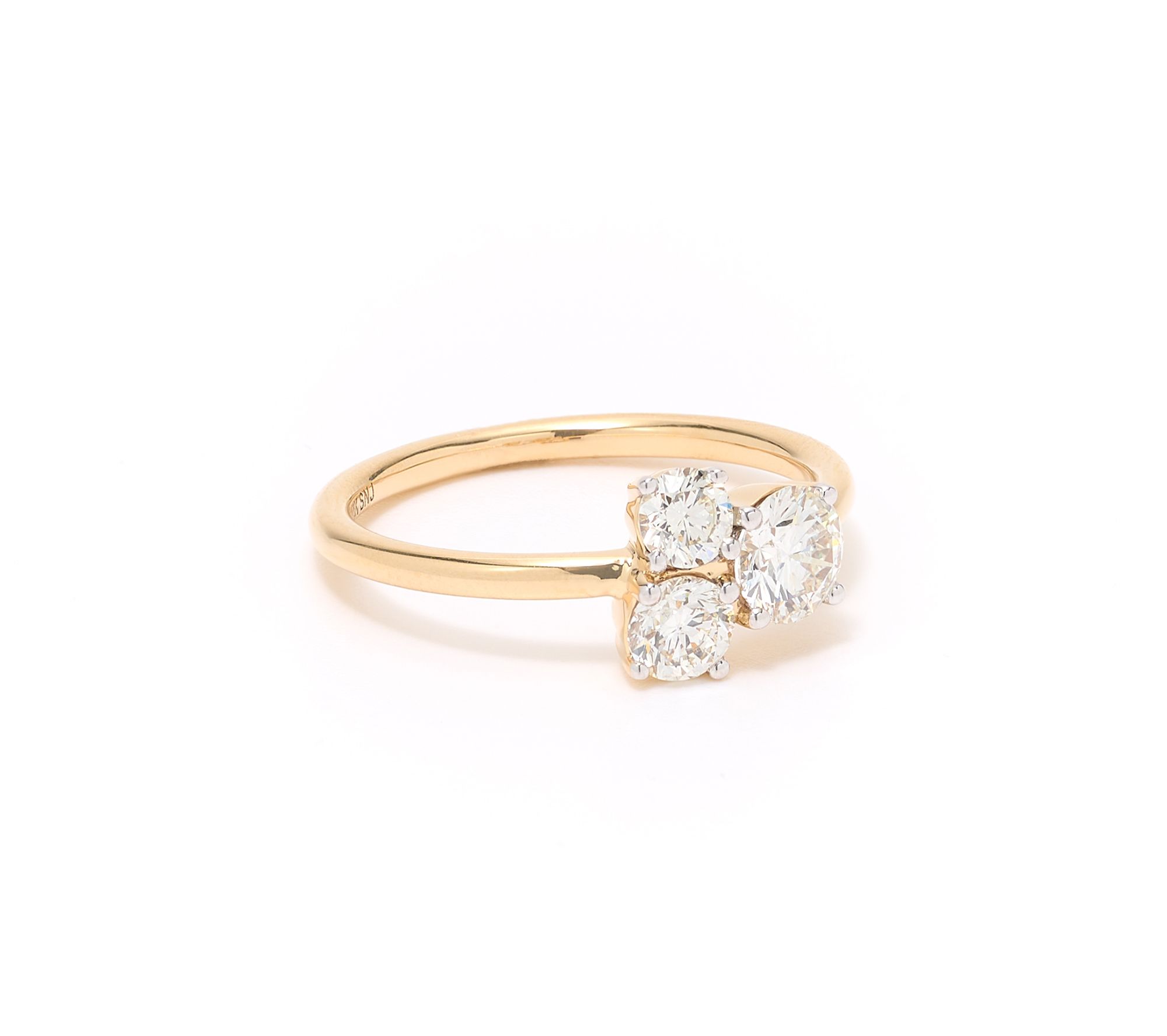 Affinity Diamonds 0.60 cttw 3 Stone Ring, 14k Gold