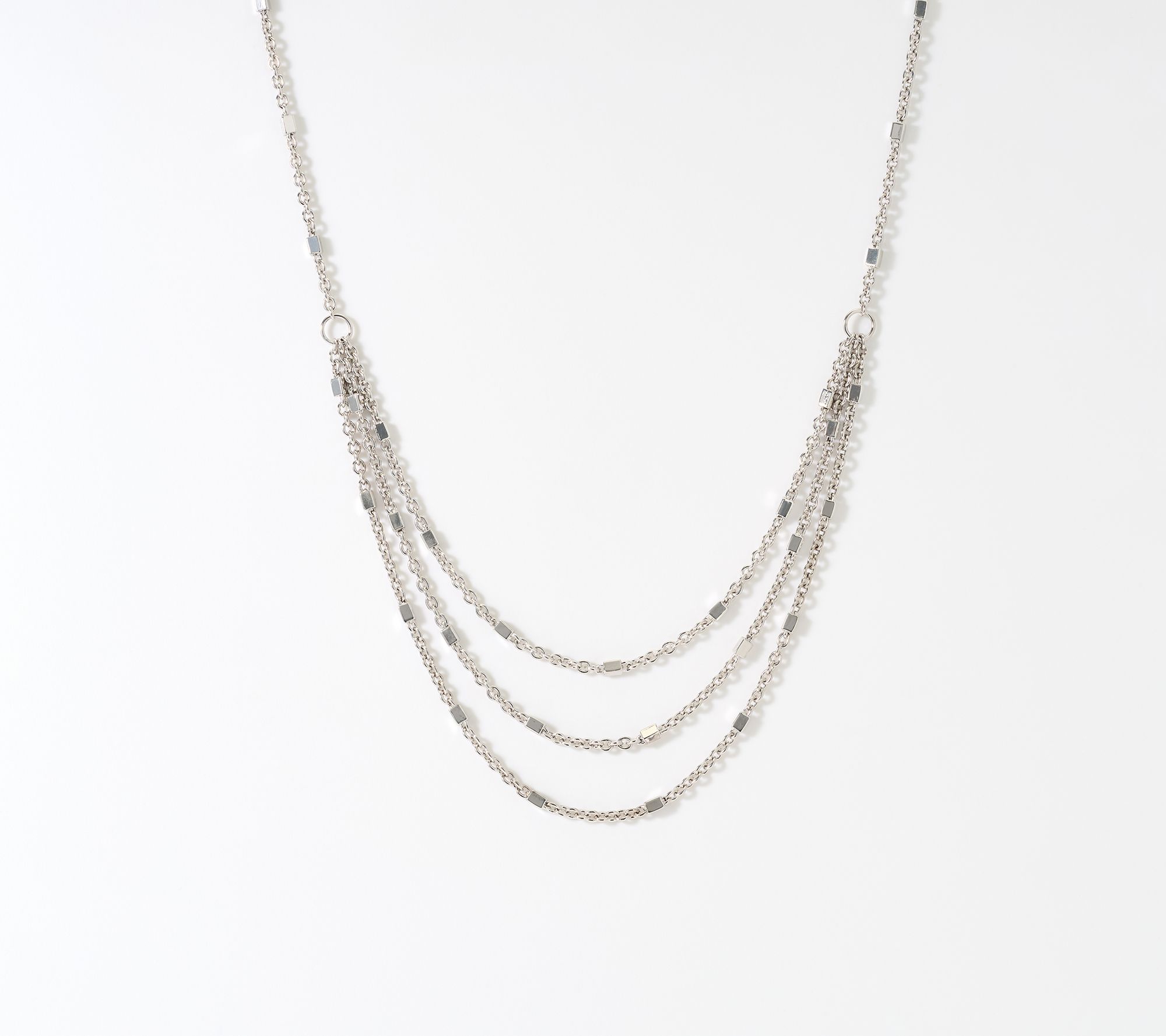  David Markstein Bronze Layered Cube Station Necklace