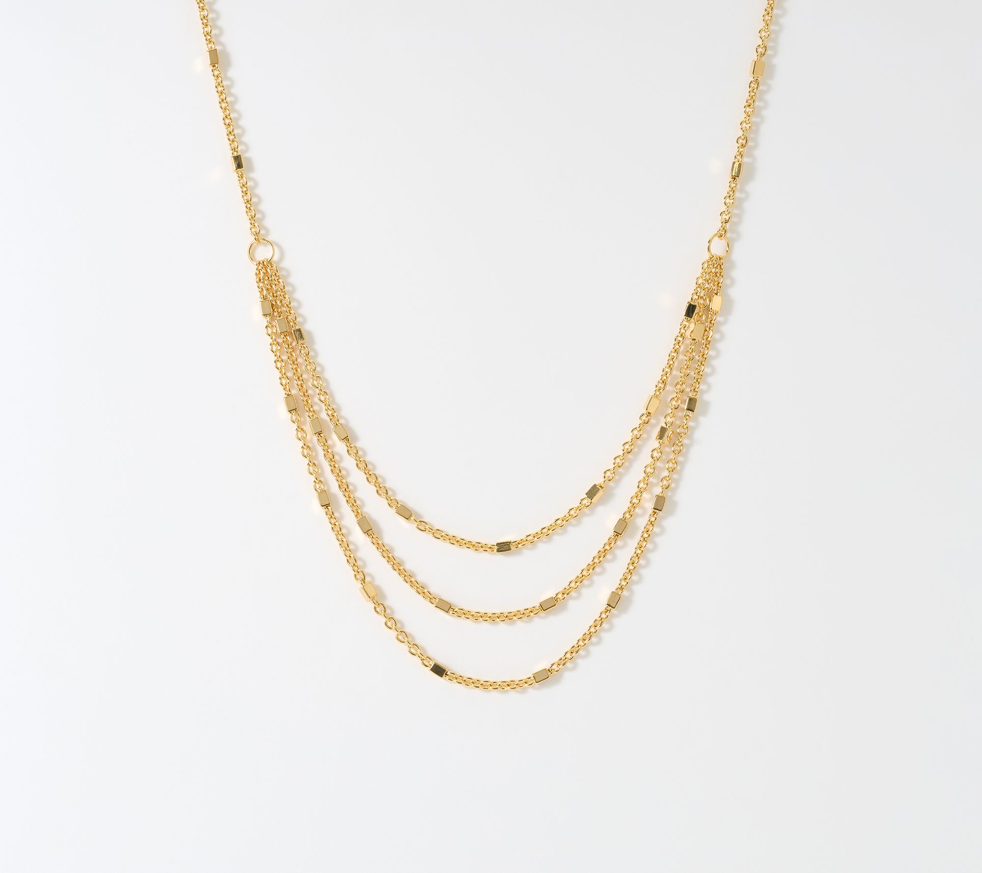 David Markstein Bronze Layered Cube Station Necklace