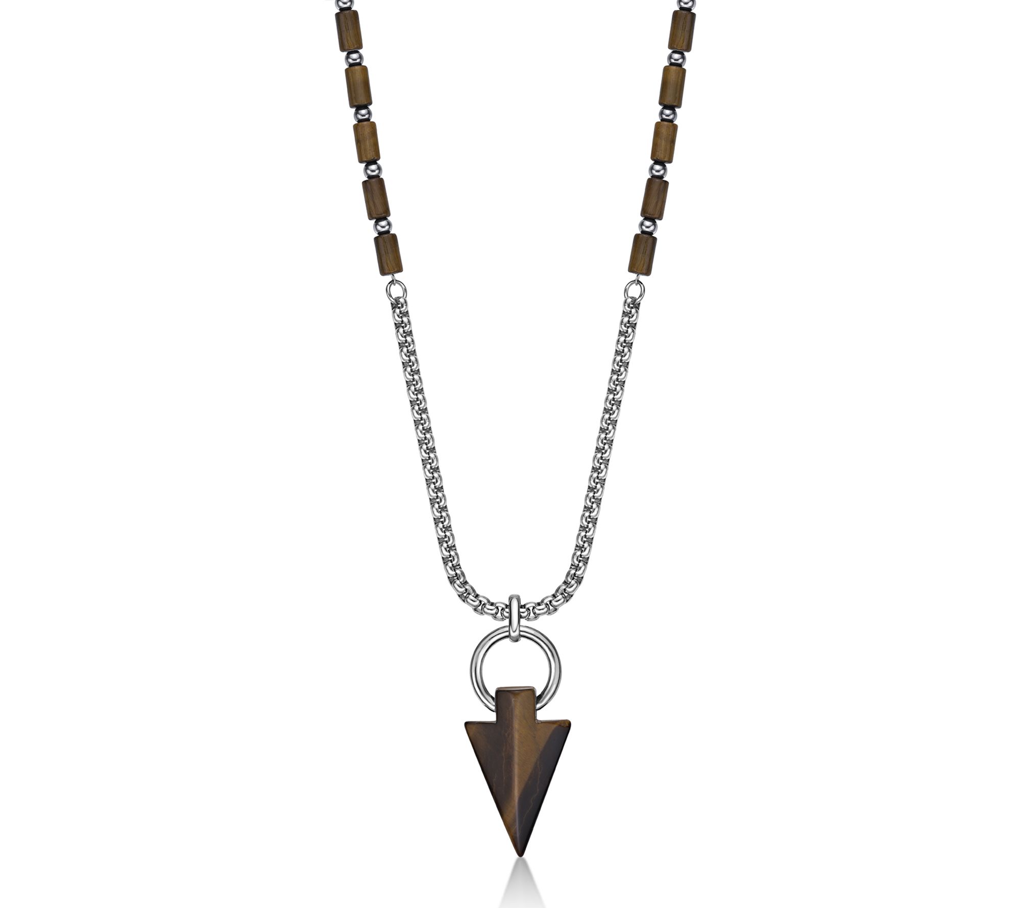 LYNX Men's Stainless Steel & Gemstone Pendant w/ Chain