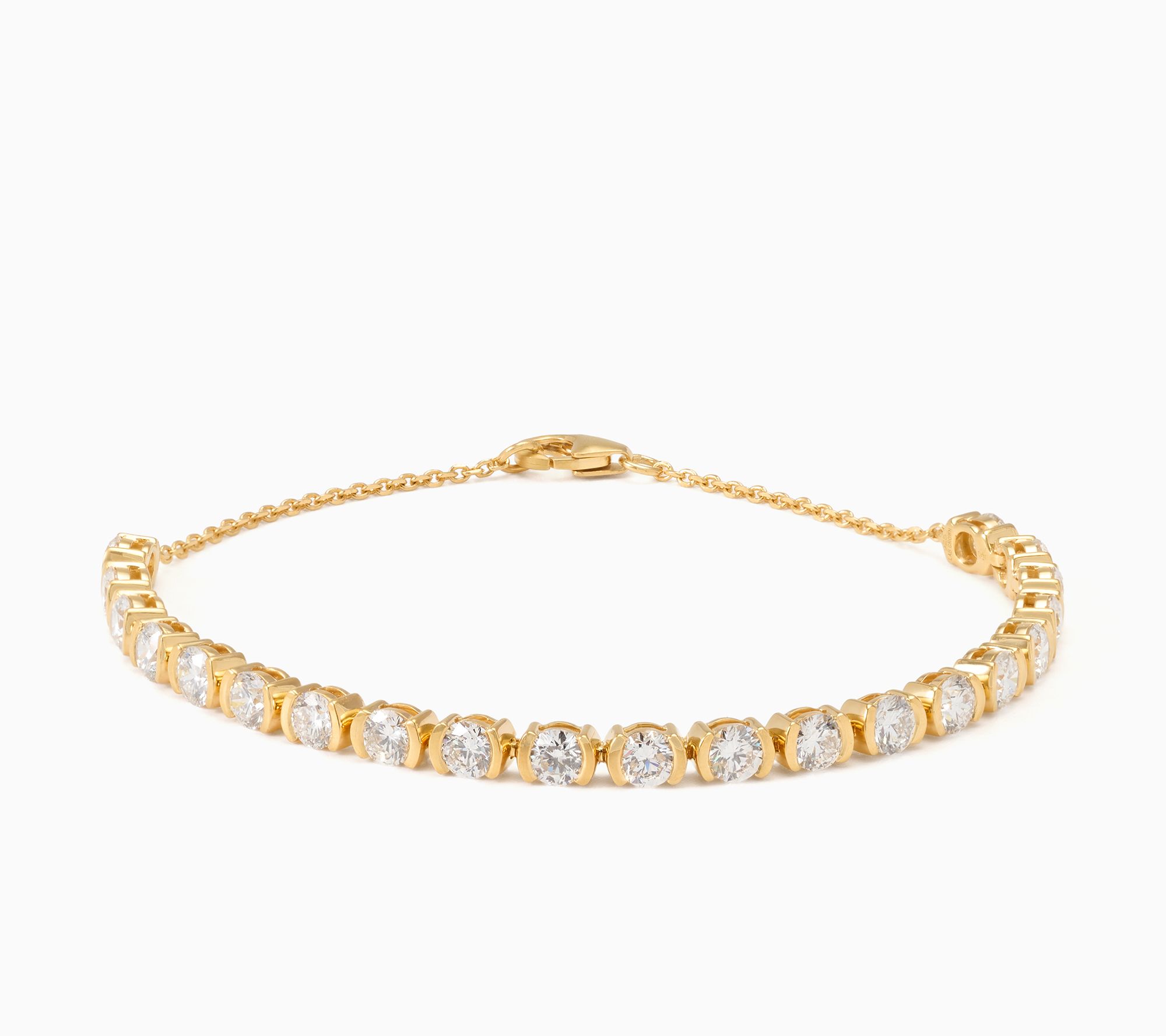 Smiling Rocks Lab Grown Diamonds 4.00 cttw Half Bezel Bracelet