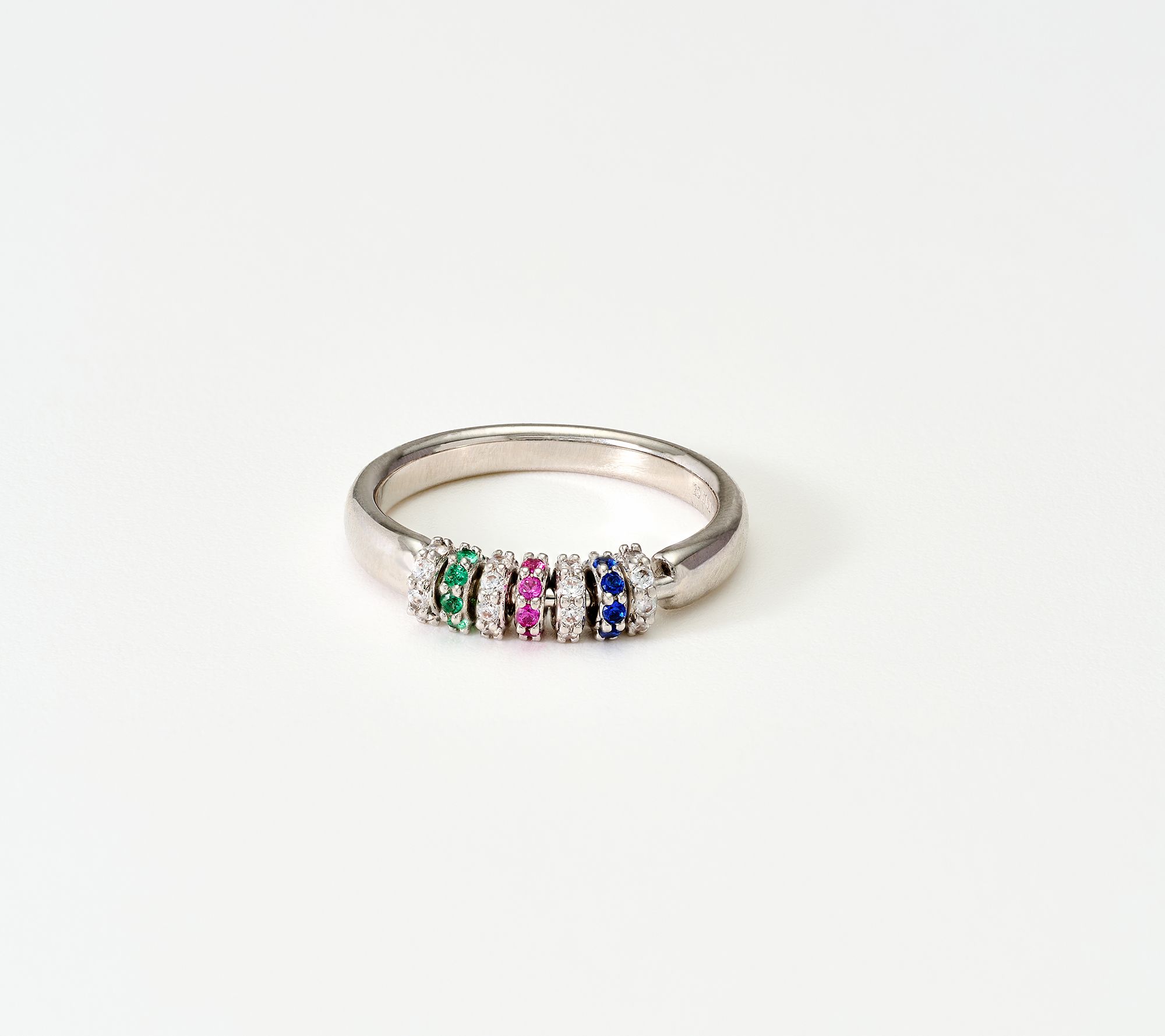 Diamonique Italia Colored Rolling Ring, Bronze