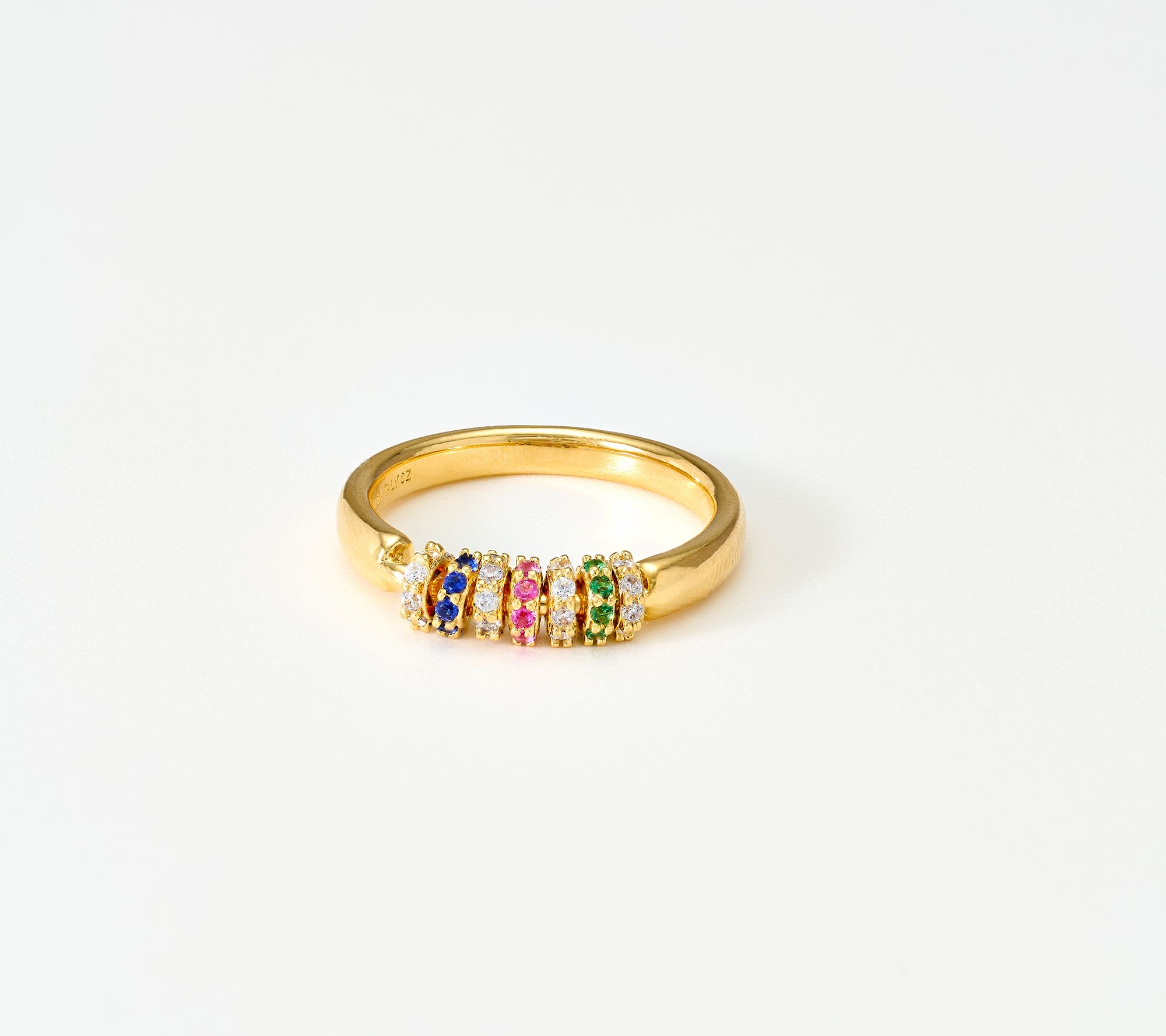 Diamonique Italia Colored Rolling Ring, Bronze