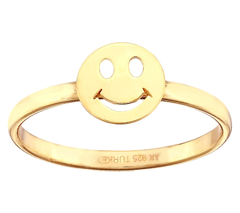 Silver Style Smiley Face Ring, Sterling