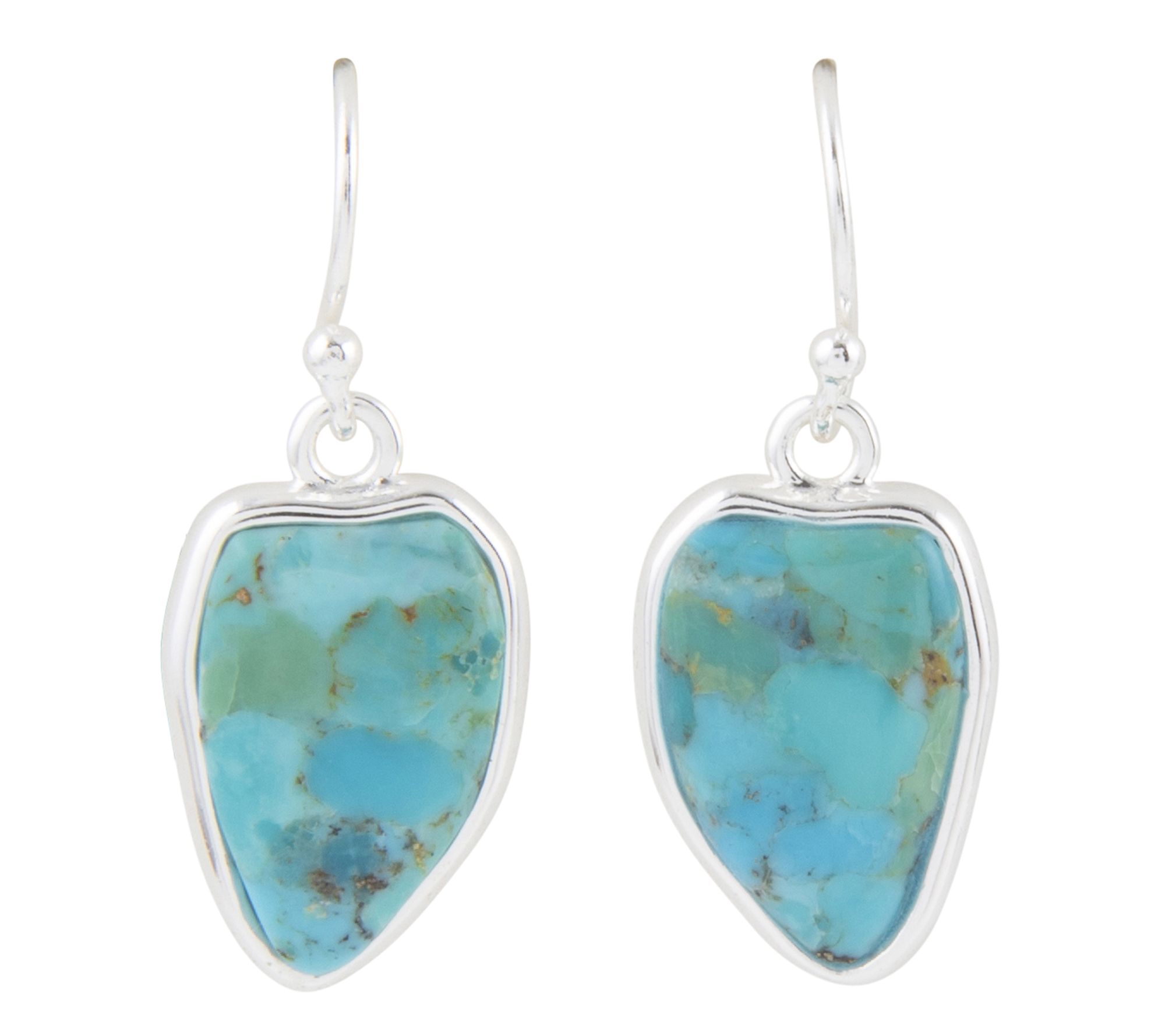 Barse Artisan Crafted Freeform Turquoise DangleEarrings