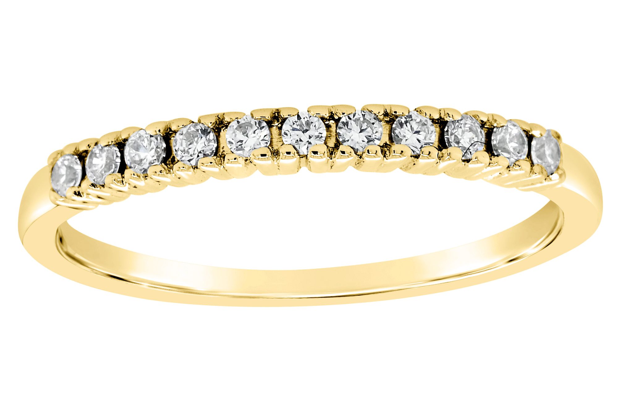 Affinity 14K Gold 1/7 cttw 11-Stone Diamond Band Ring