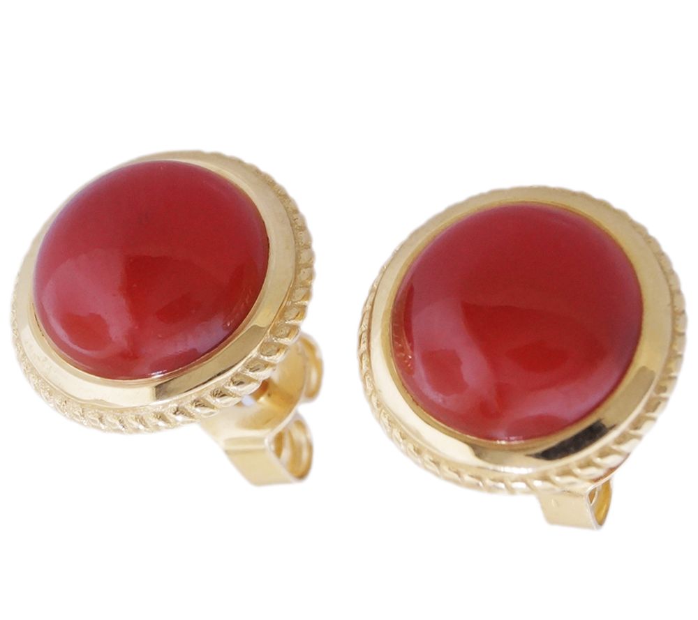 Sterling & 14K Gold-Plated Gemstone Stud Earrings