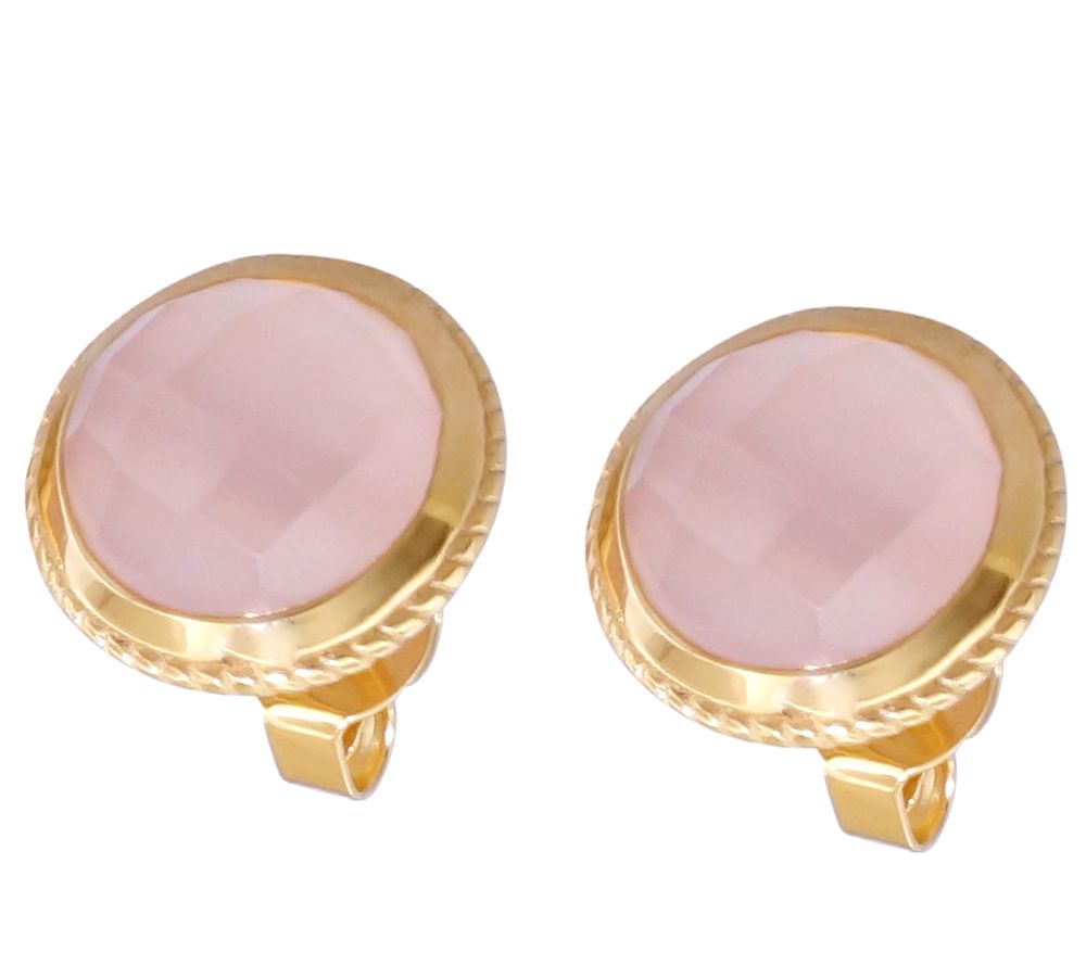 Sterling & 14K Gold-Plated Gemstone Stud Earrings