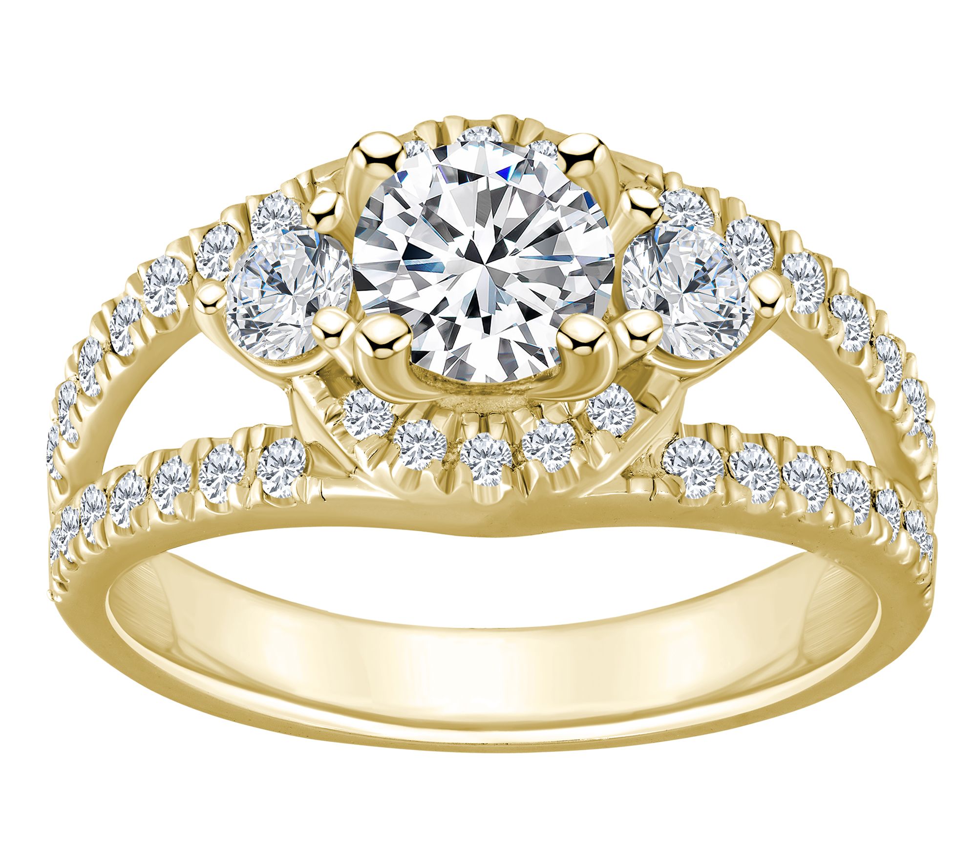 Affinity 1.55 cttw Diamond Engagement Rin g, 14K Gold