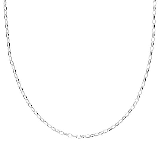 JUDITH Classic Verona Sterling 36" Textured OvaLink Necklace