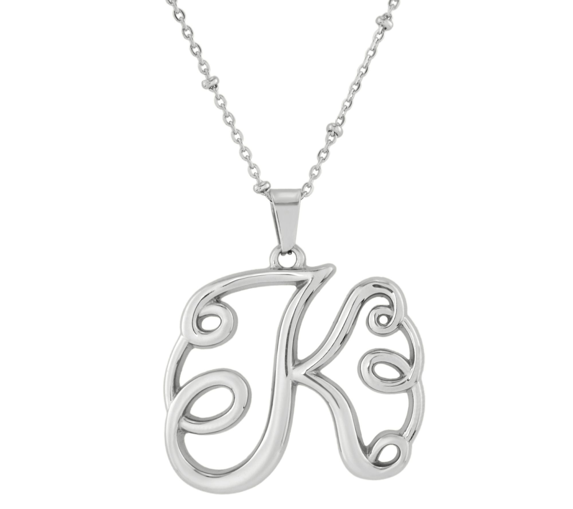 Steel by Design Initial Pendant