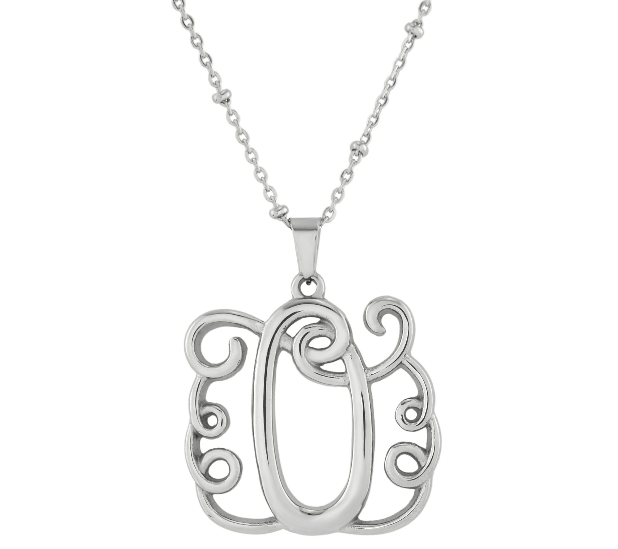 Steel by Design Initial Pendant