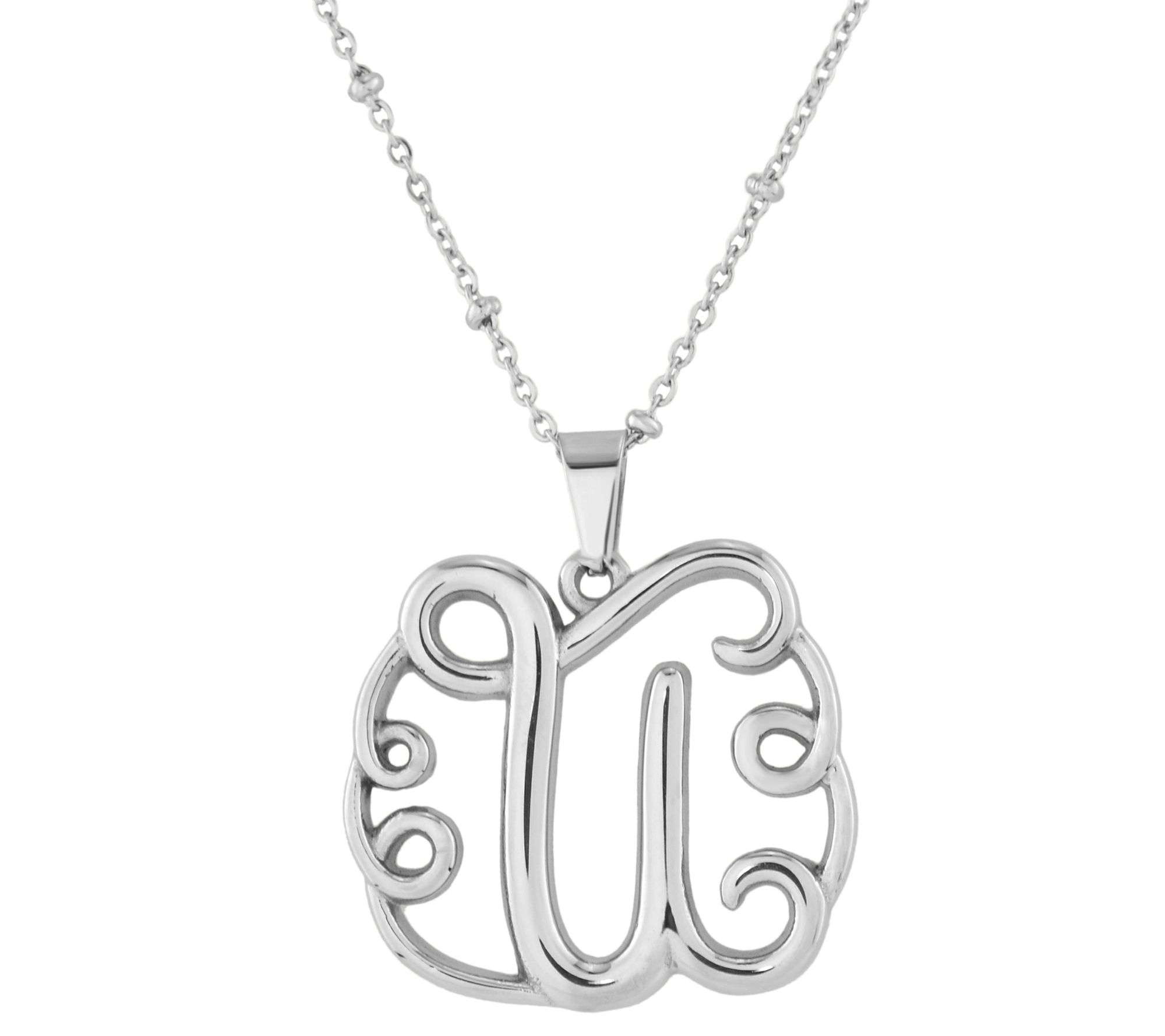 Steel by Design Initial Pendant