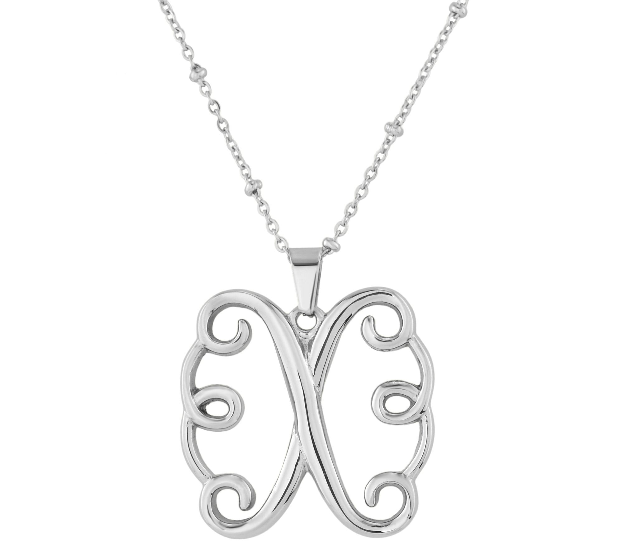 Steel by Design Initial Pendant