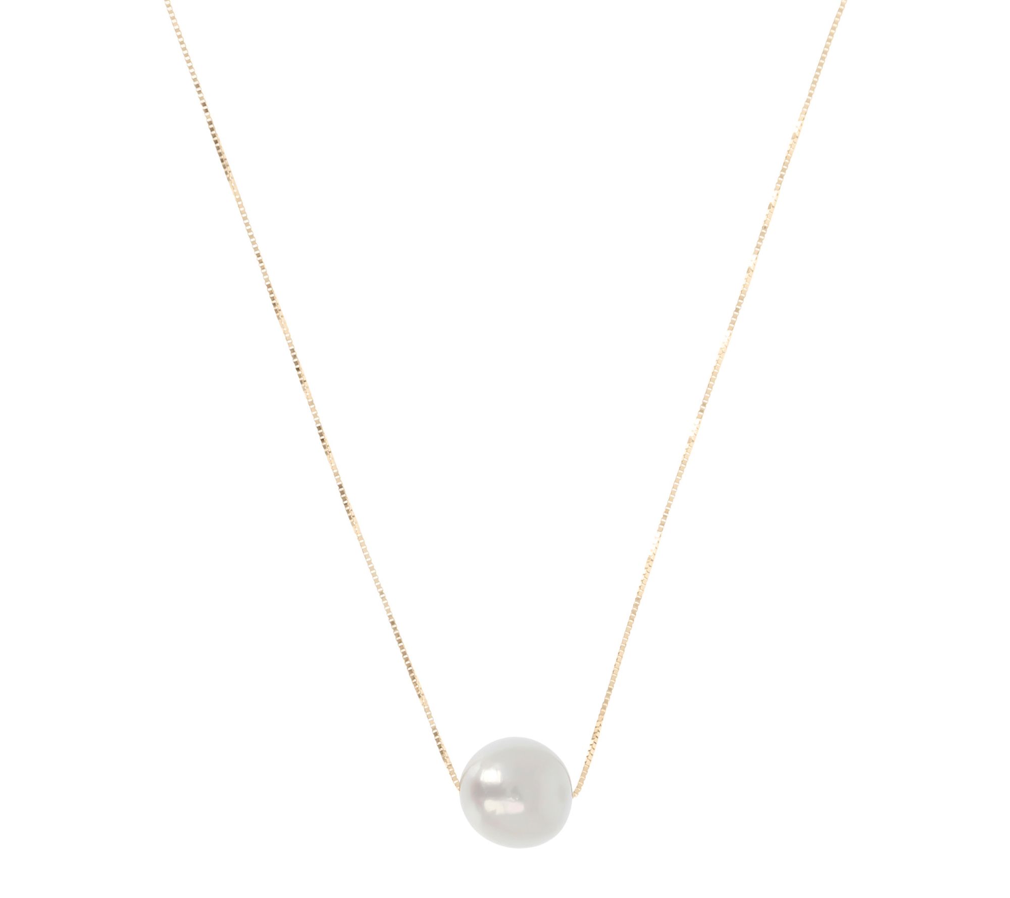 EternaGold Cultured Pearl Adjustable Neckl ace, 14K Gold