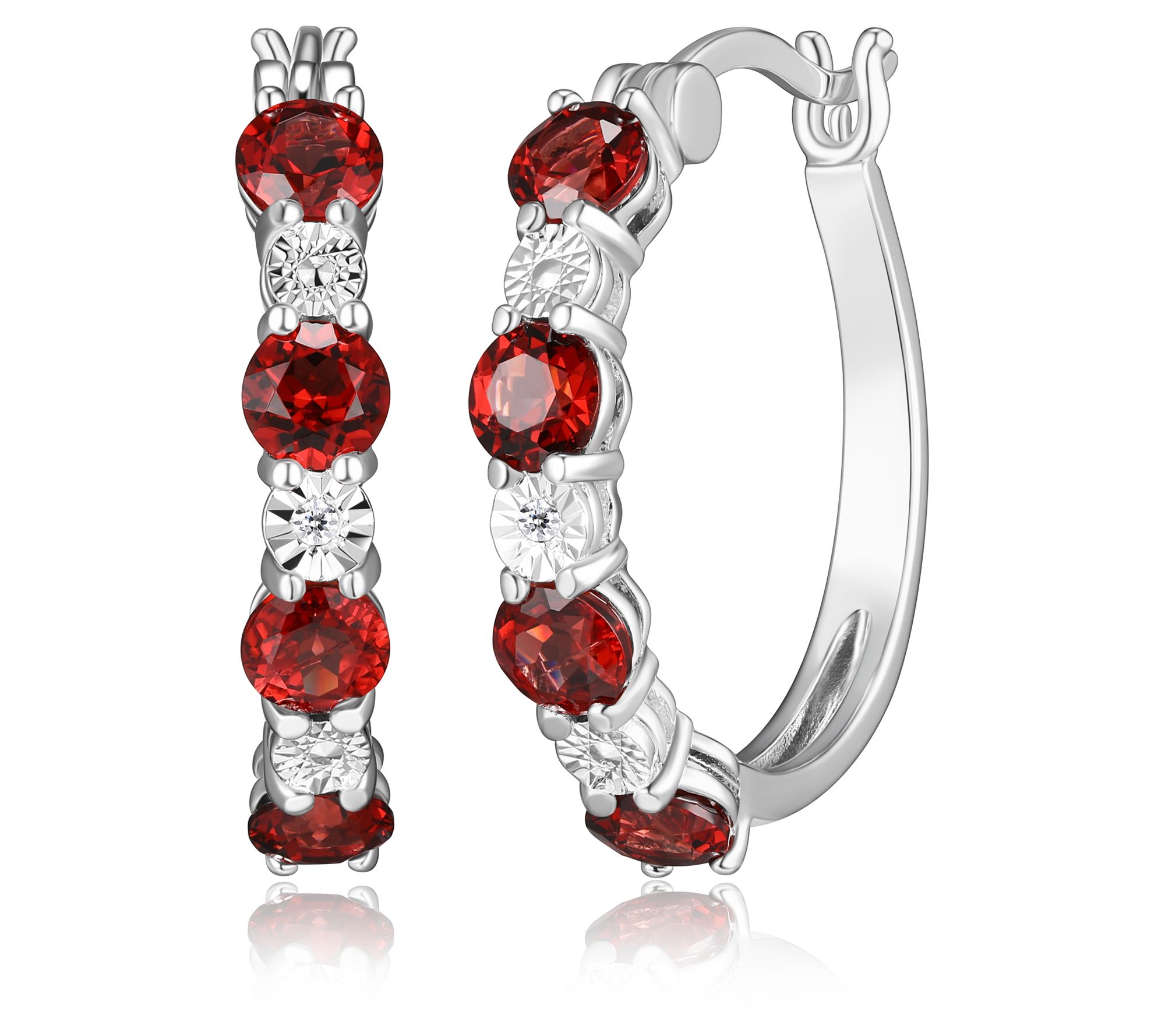 Qvc garnet sale earrings